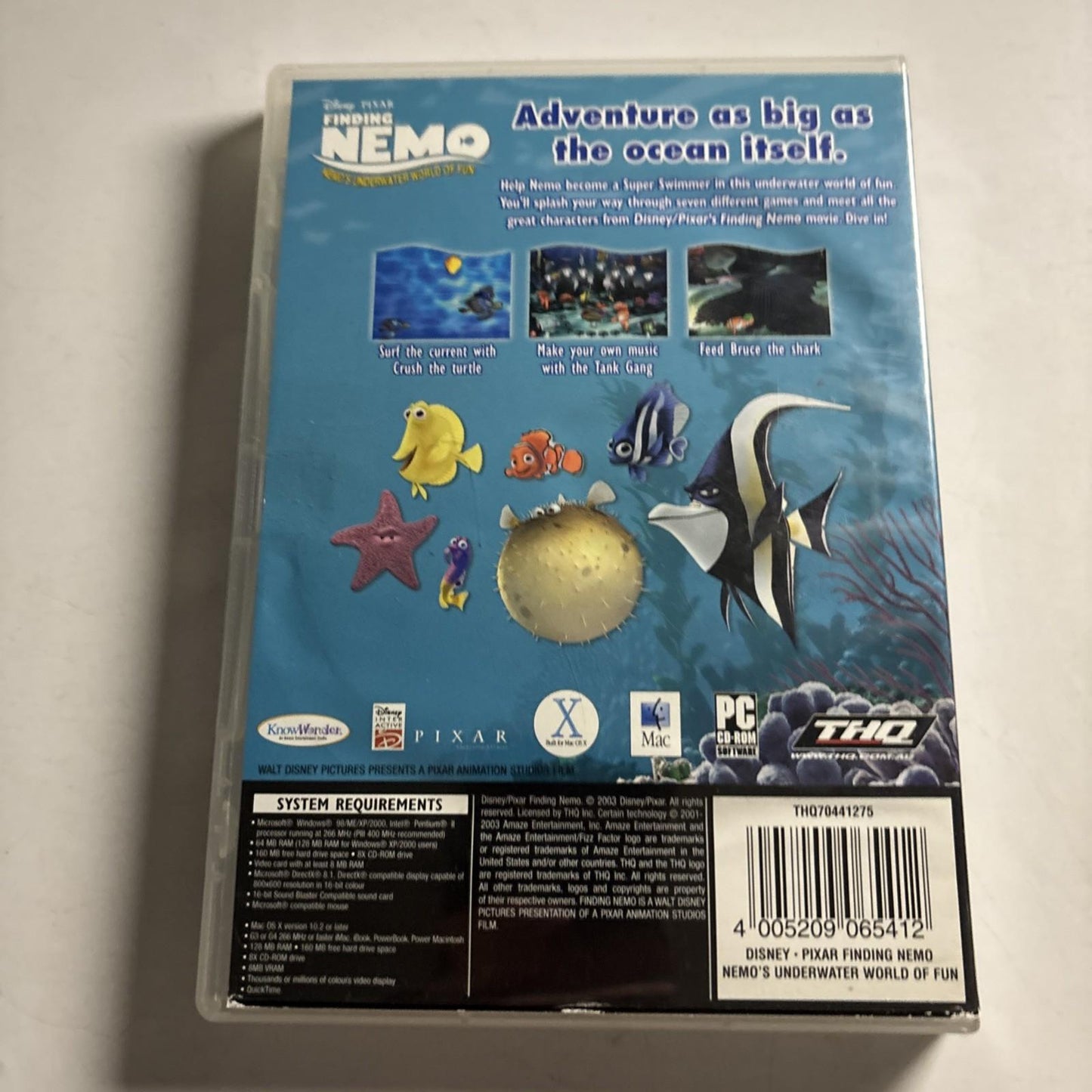 Disney Pixar: Finding Nemo: Nemo's Underwater World of Fun PC Windows Mac CDROM