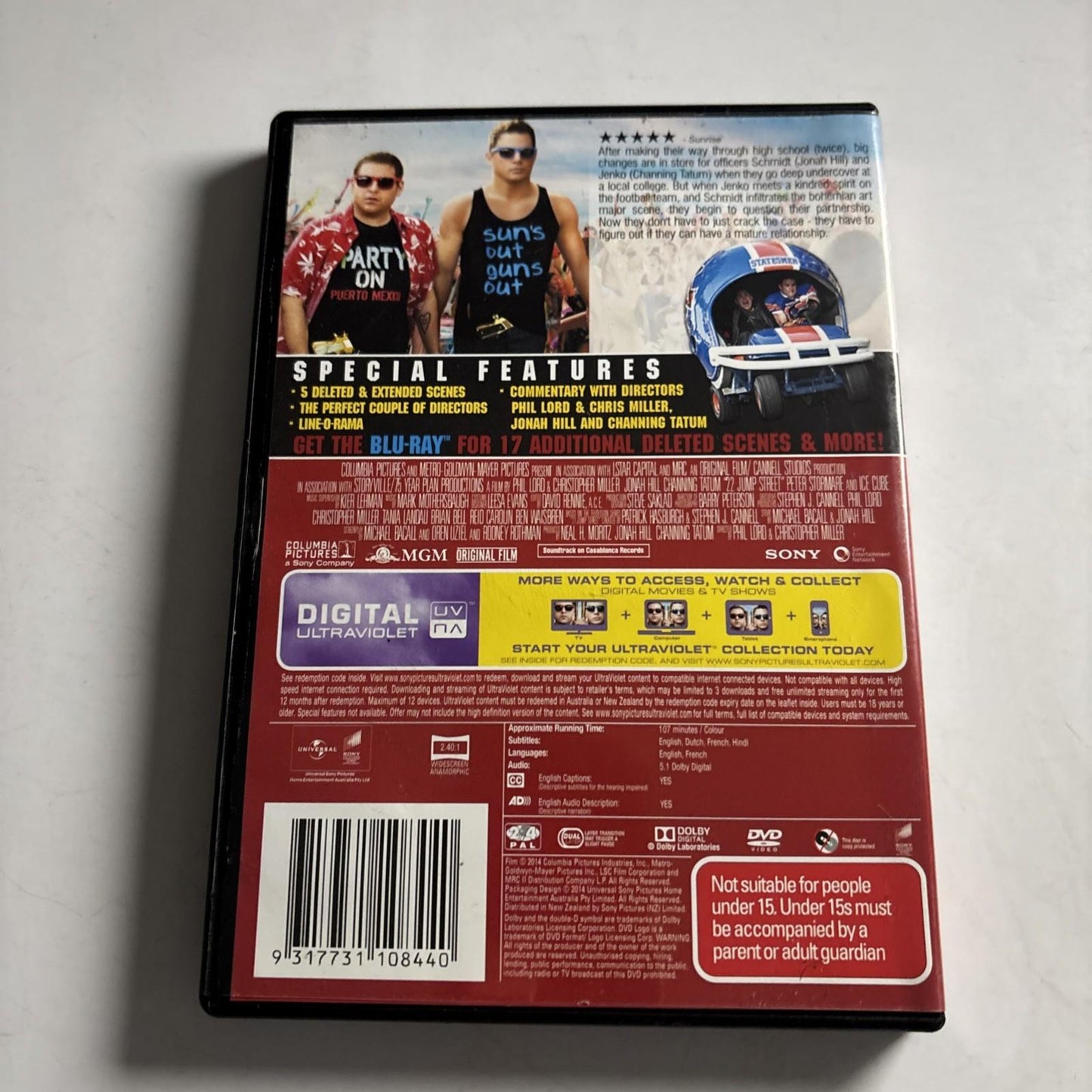 22 Jump Street (DVD, 2014) Jonah Hill, Channing Tatum Region 4 &2