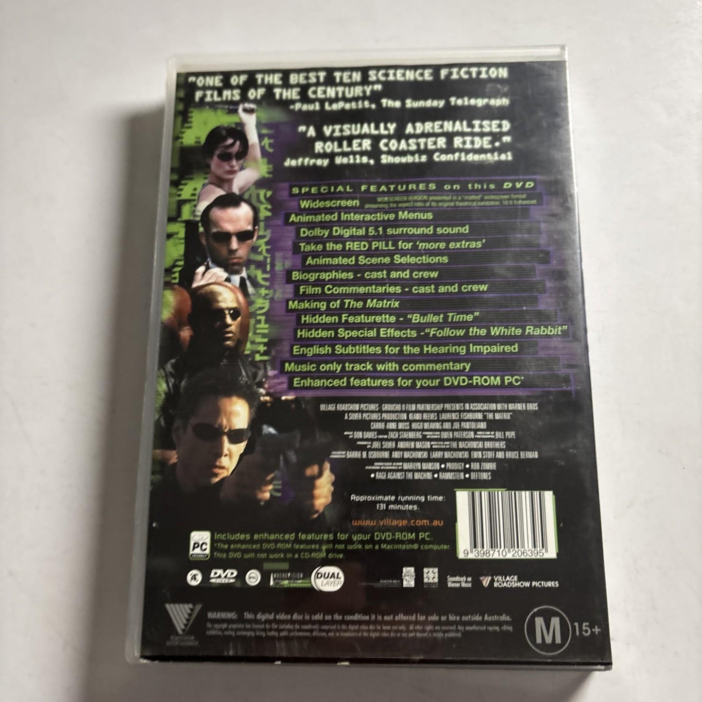 The Matrix (DVD, 1999) Keanu Reeves Region 4