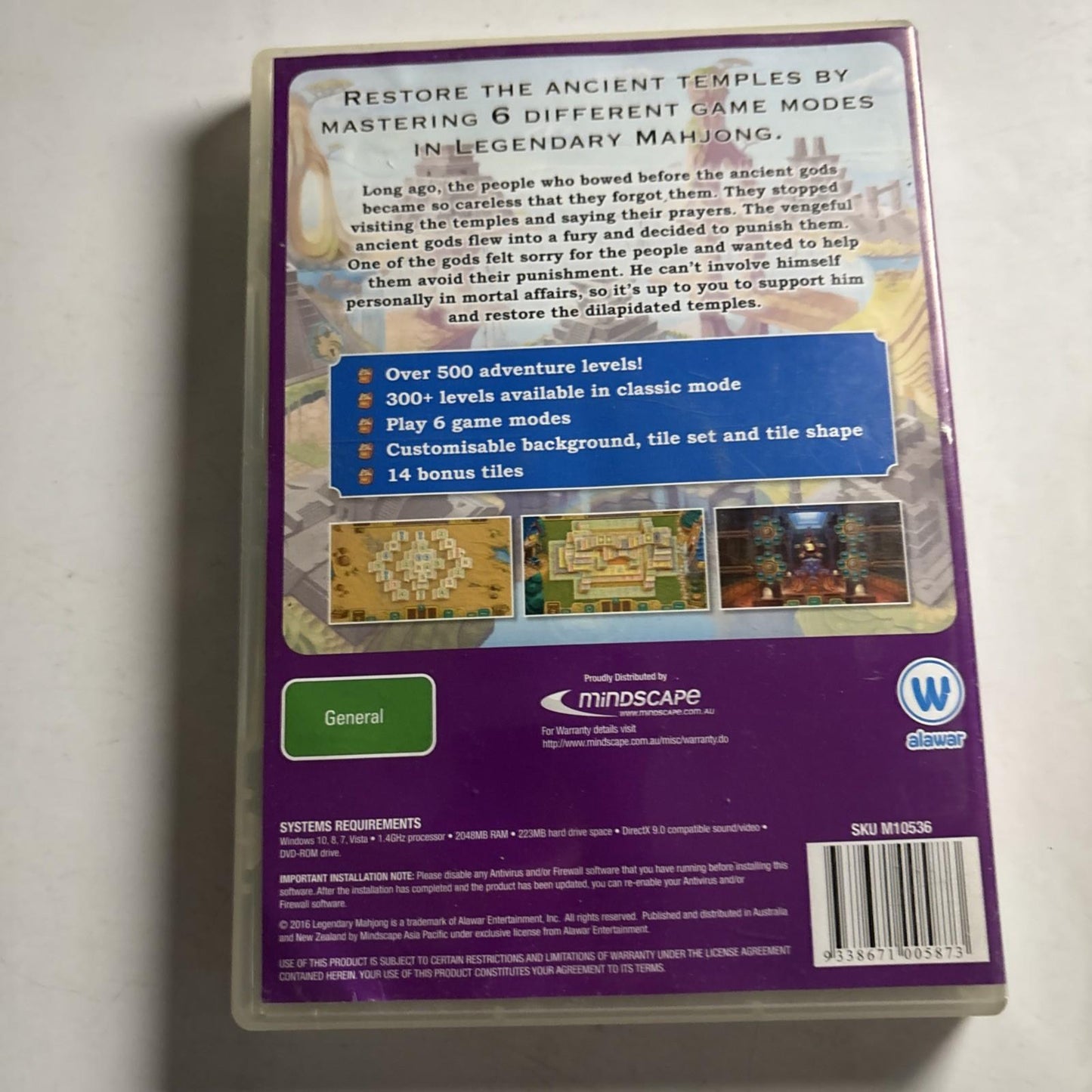 Mahjong Legendary PC CD-ROM Windows Game