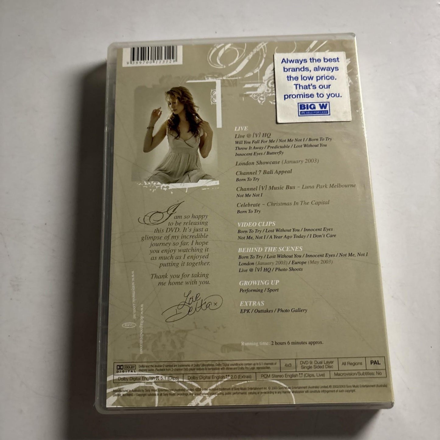 Delta Goodrem – Delta (DVD, 2003) All Regions