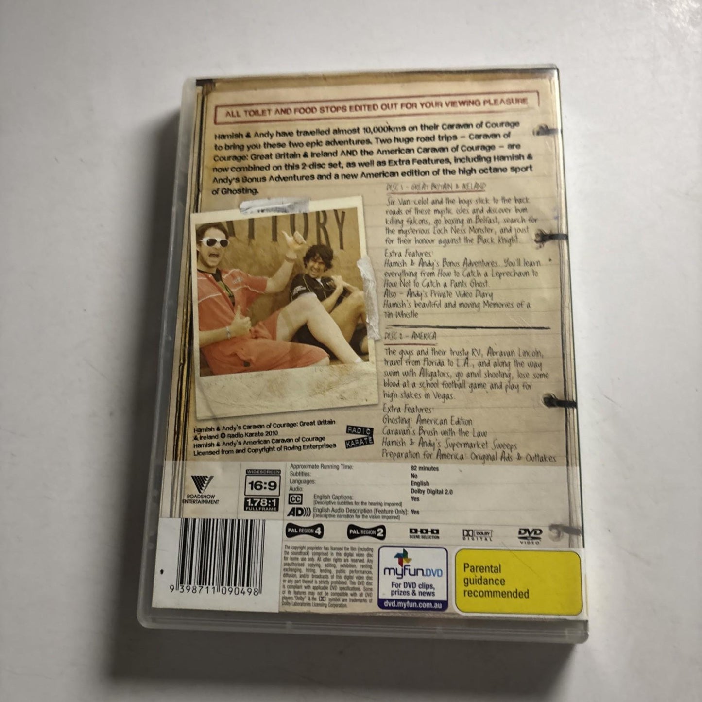 Hamish And Andy's Caravan Of Courage USA & Europe (DVD, 2009) Region 4 &2
