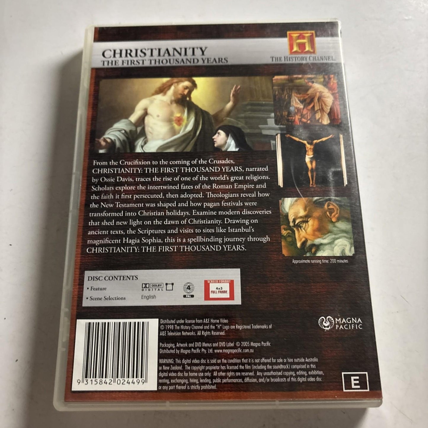 History Channel: The Rise of Christianity The First 1000 Years (DVD, 1998) Reg 4