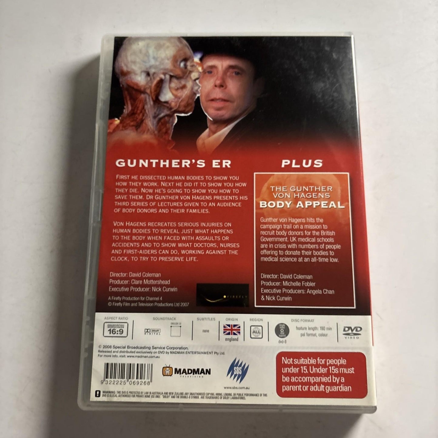 Gunther's ER (DVD, 2006) Gunther Von Hagens All Regions