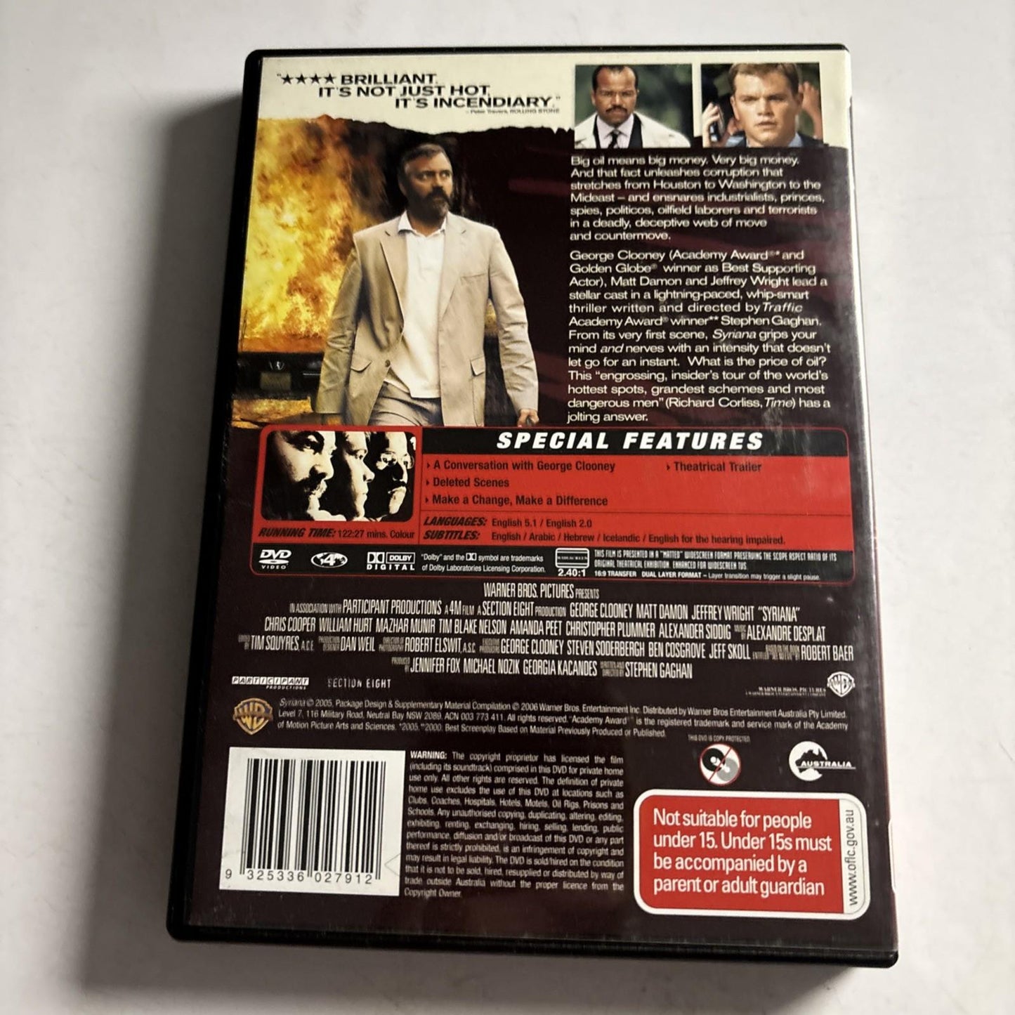 Syriana (DVD, 2005) George Clooney, Matt Damon Region 4