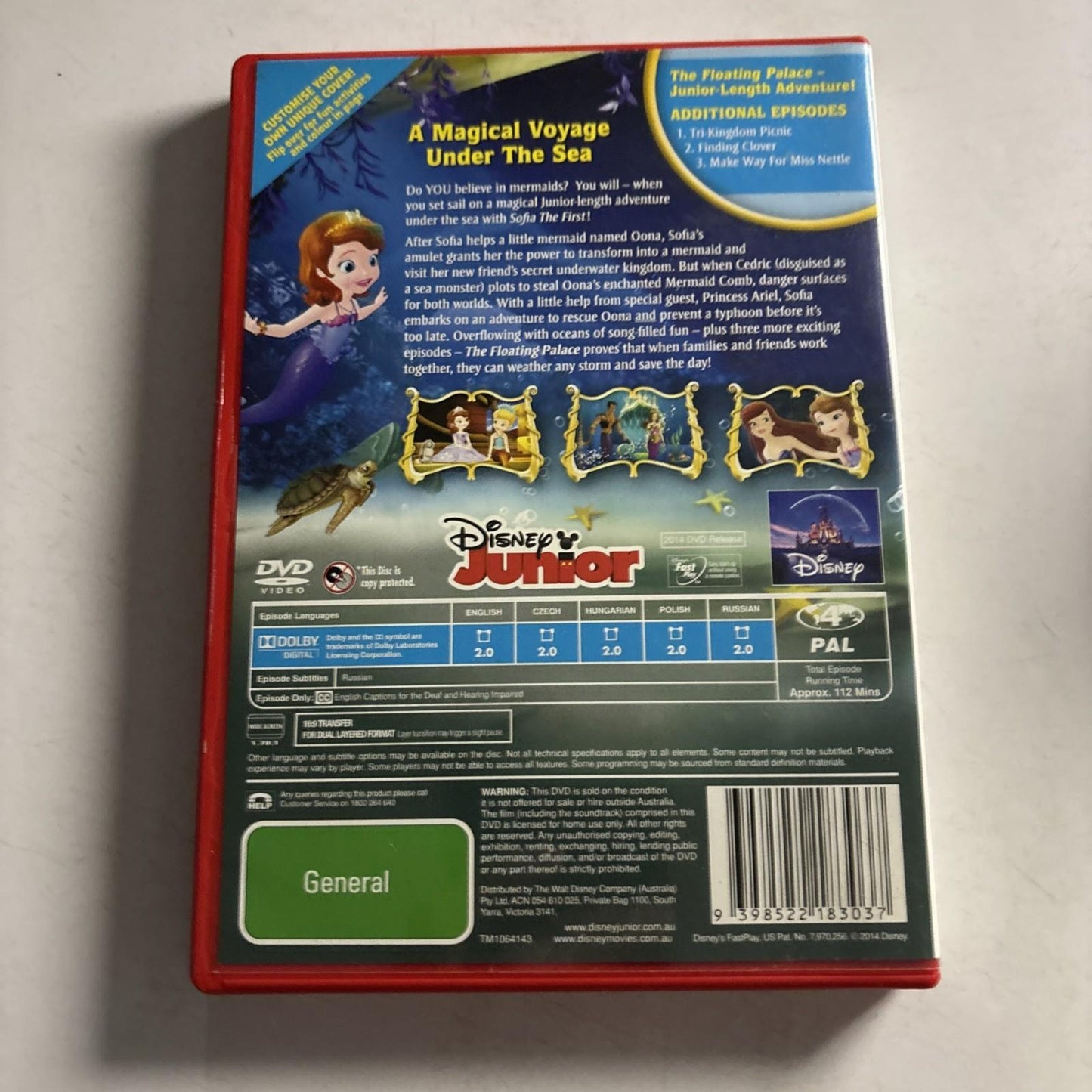 Sofia The First : The Floating Palace (DVD, 2013) Disney Region 4