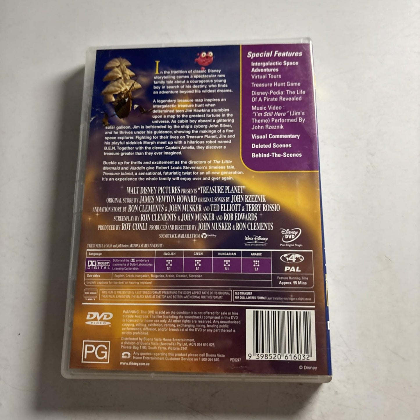 Treasure Planet (DVD, 2002) Disney Animated Film Region 4