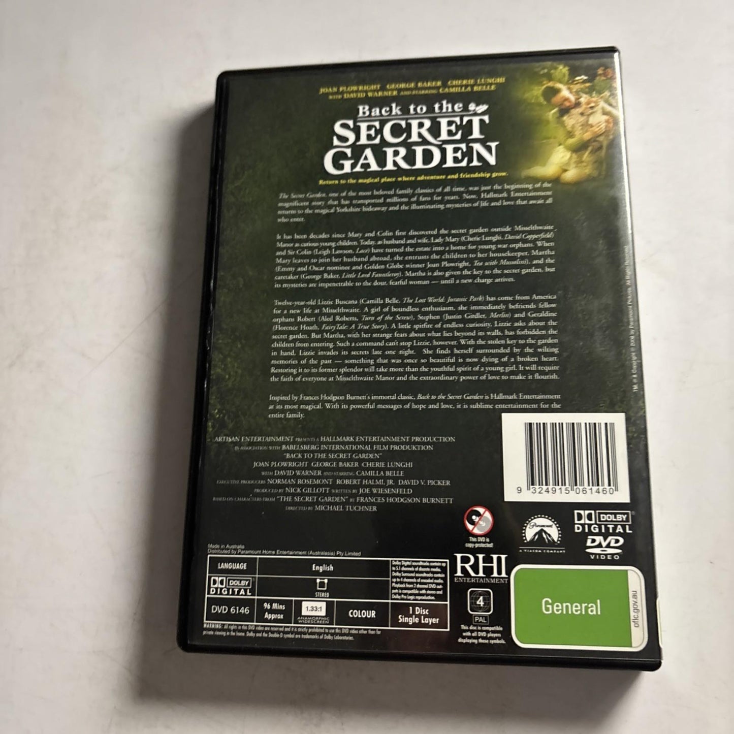 Back To The Secret Garden (DVD, 2001) Region 4 NEW