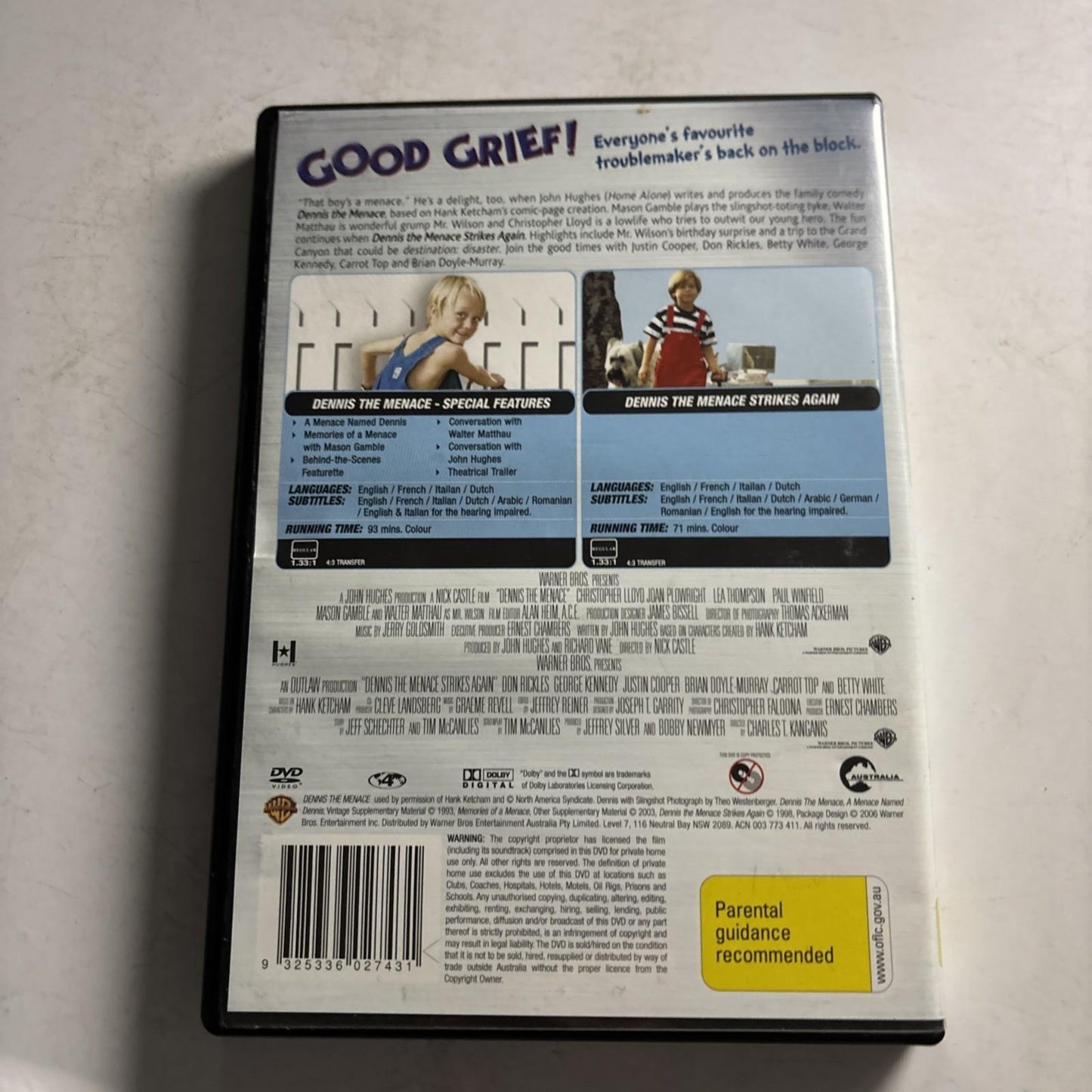 Dennis The Menace / Dennis The Menace Strikes Again (DVD, 1993) Region 4