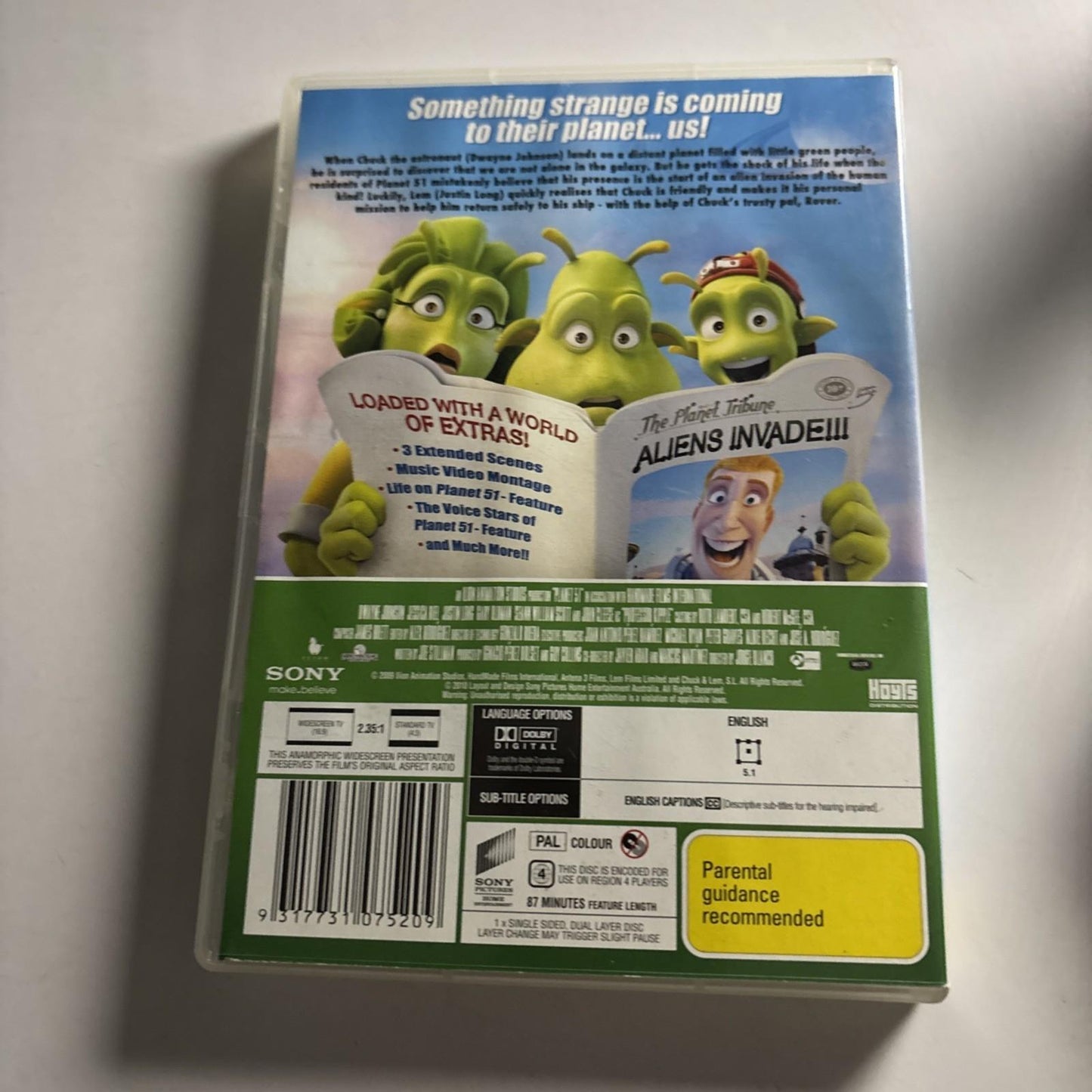 Planet 51 (DVD, 2009) The Rock Dwayne Johnson Animation Film Region 4