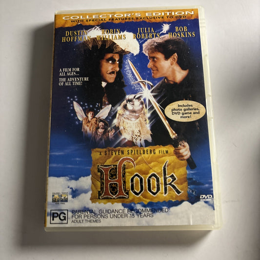 Hook (DVD, 1991) Dustin Hoffman, Robin Williams, Julia Roberts Region 4
