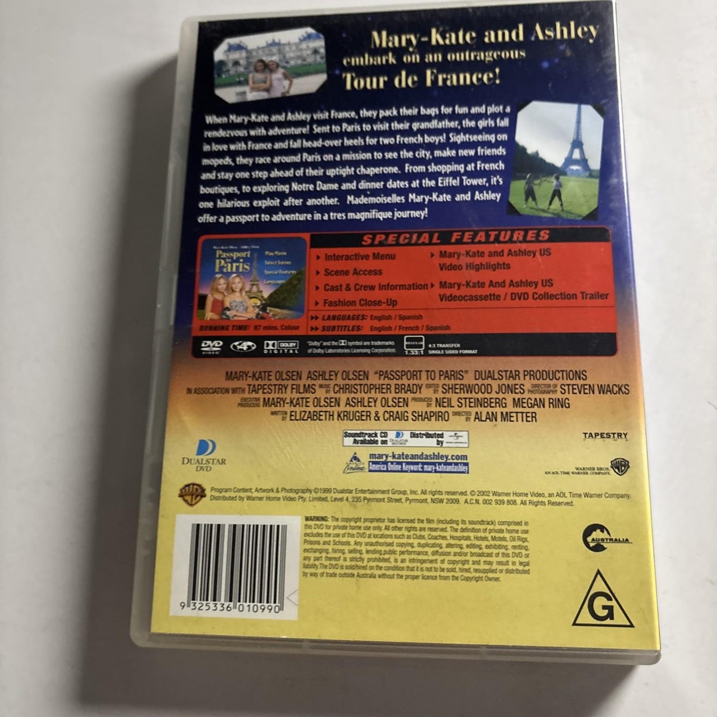 Passport To Paris (DVD, 2001) Mary-Kate Olsen, Ashley Olsen Region 4