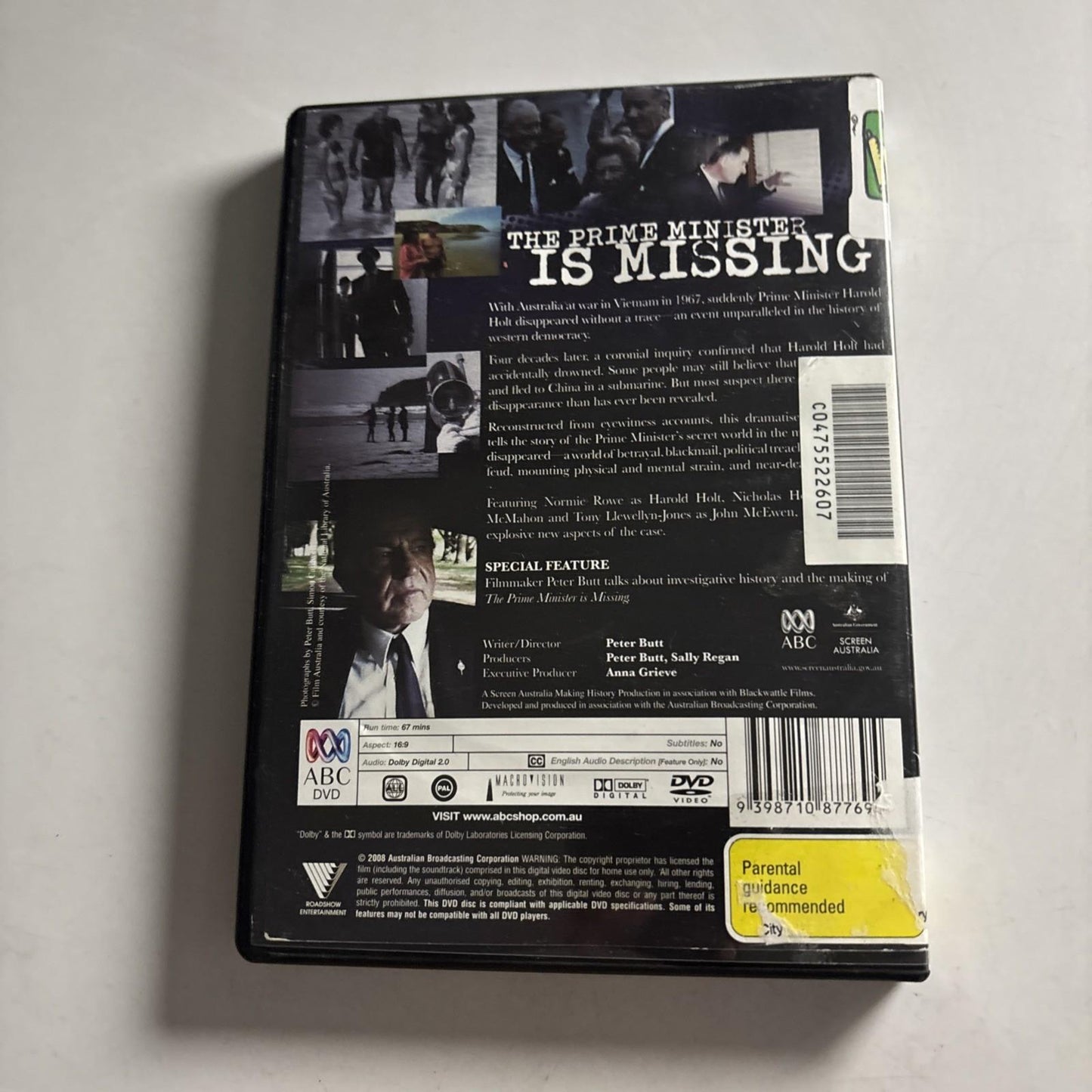 The Prime Minister Is Missing (DVD All Regions, 2008) Harold Holt Documentary