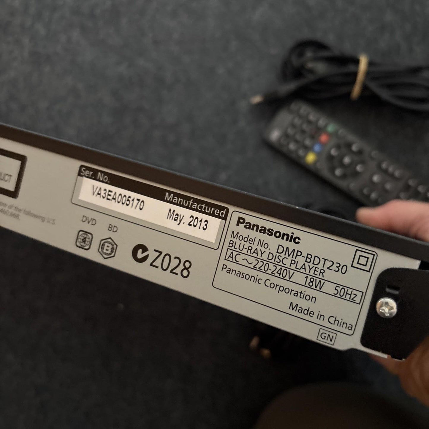 Panasonic Bluray DVD Player DMP-BDT230 Region B & 4