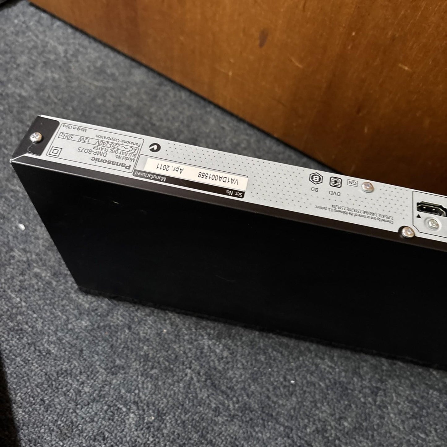 Panasonic Bluray DVD Player DMP-BD75 Region B & 4