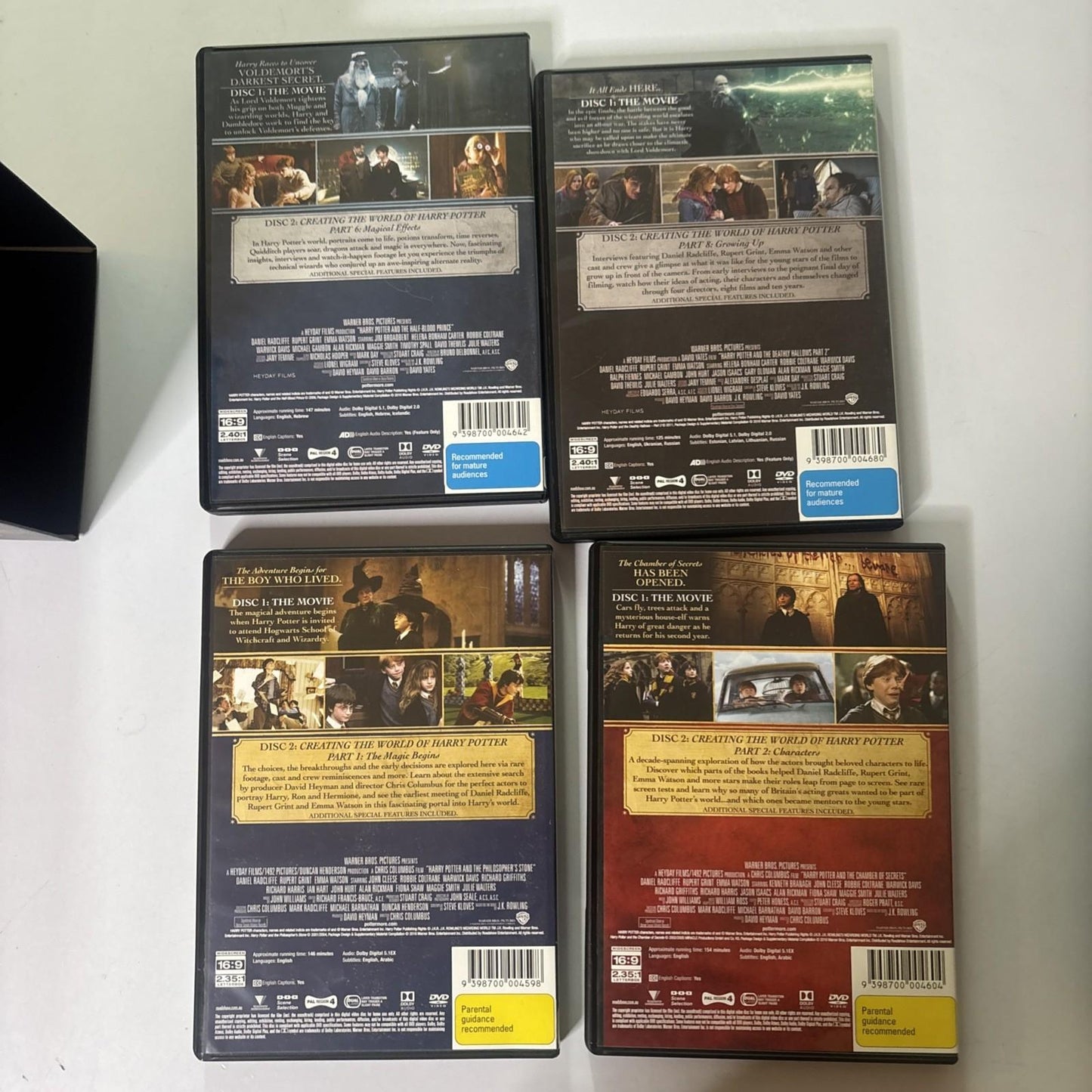 Harry Potter - The Complete Collection : 8 Films (DVD, 2016) Region 4