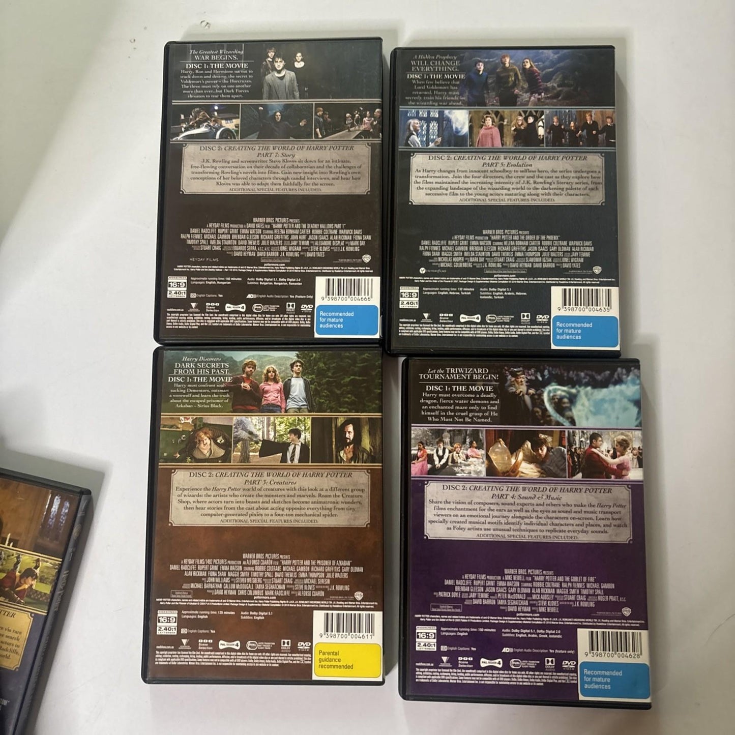 Harry Potter - The Complete Collection : 8 Films (DVD, 2016) Region 4