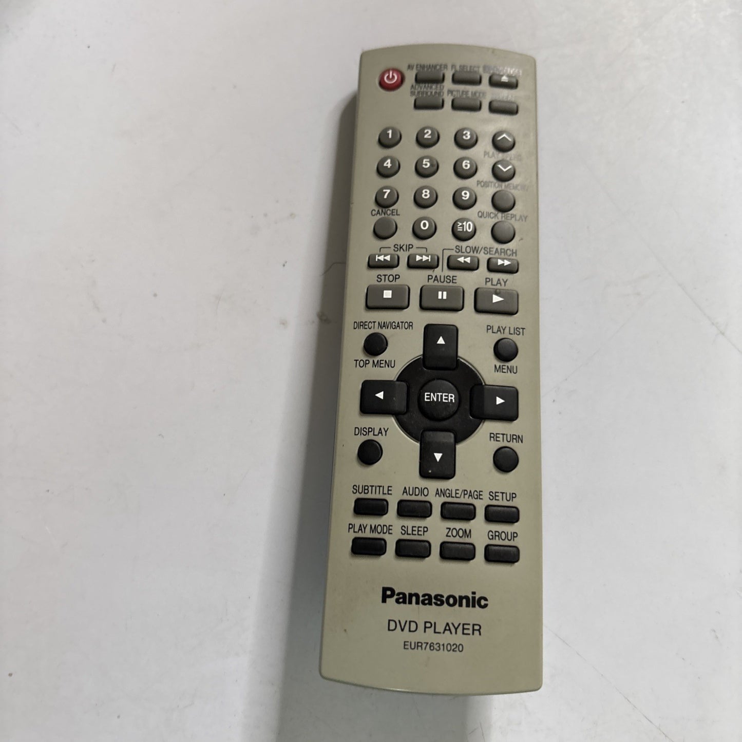 Genuine Panasonic EUR7631020 Remote Control For DVD Player DVD-S24 DVD-S27