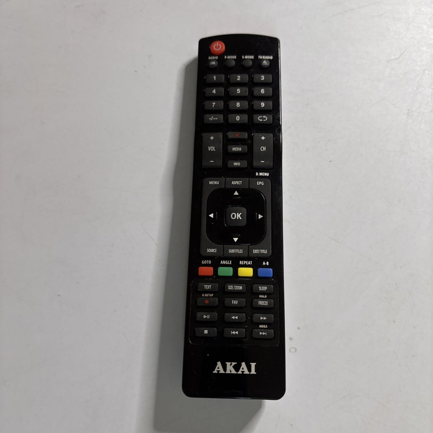 Genuine Akai GB-9955 Remote Control for TV DVD AK402017FHDC, AK4815FHDC, AK24CTV