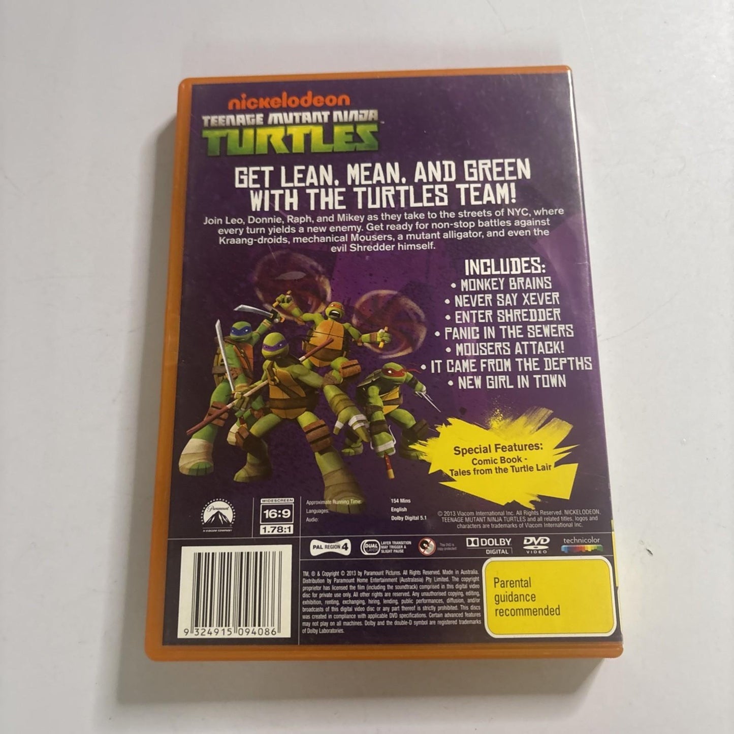Teenage Mutant Ninja Turtles - Enter Shredder (DVD, 1987) Region 4