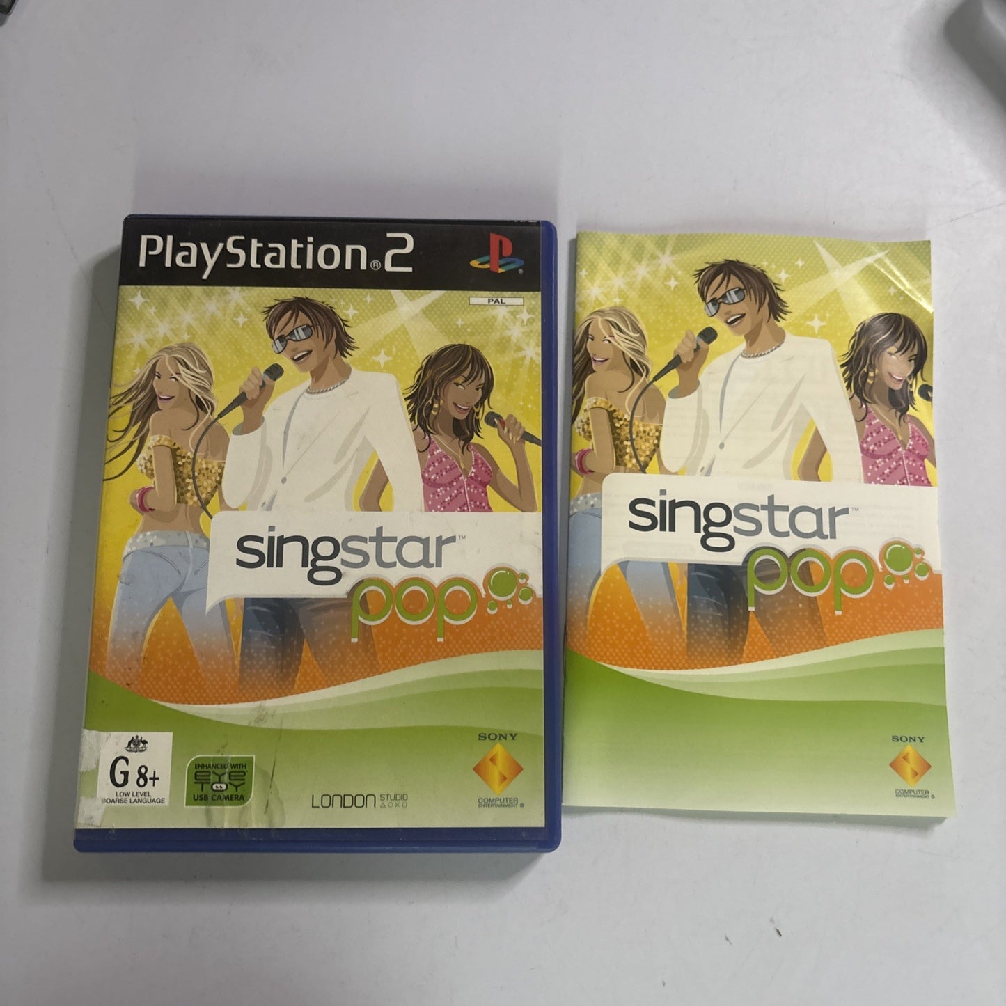SingStar Pop Sony Playstation 2 PS2 PAL Manual