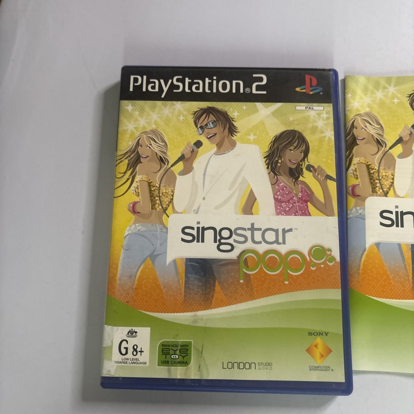 SingStar Pop Sony Playstation 2 PS2 PAL Manual