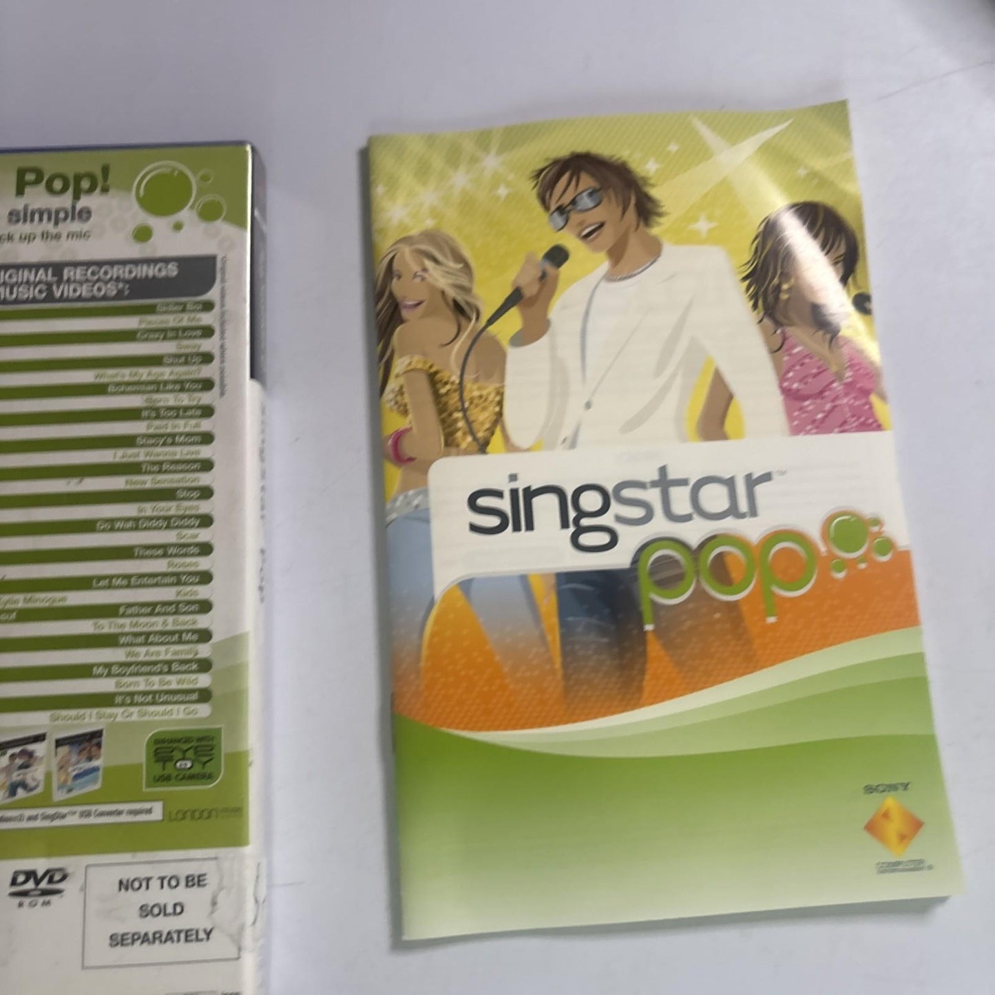 SingStar Pop Sony Playstation 2 PS2 PAL Manual
