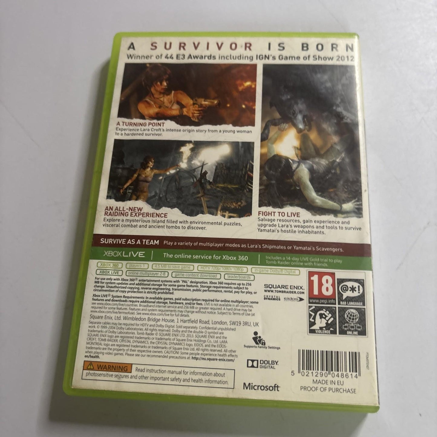Tomb Raider  Microsoft Xbox 360 Game PAL