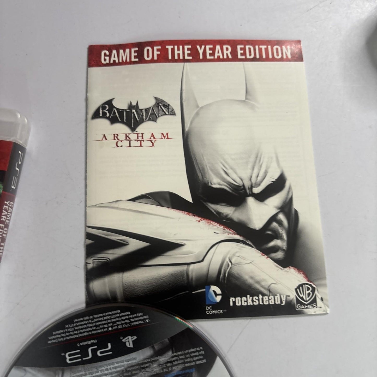 Batman Arkham City : Game of the Year Edition PlayStation 3 PS3 Manual
