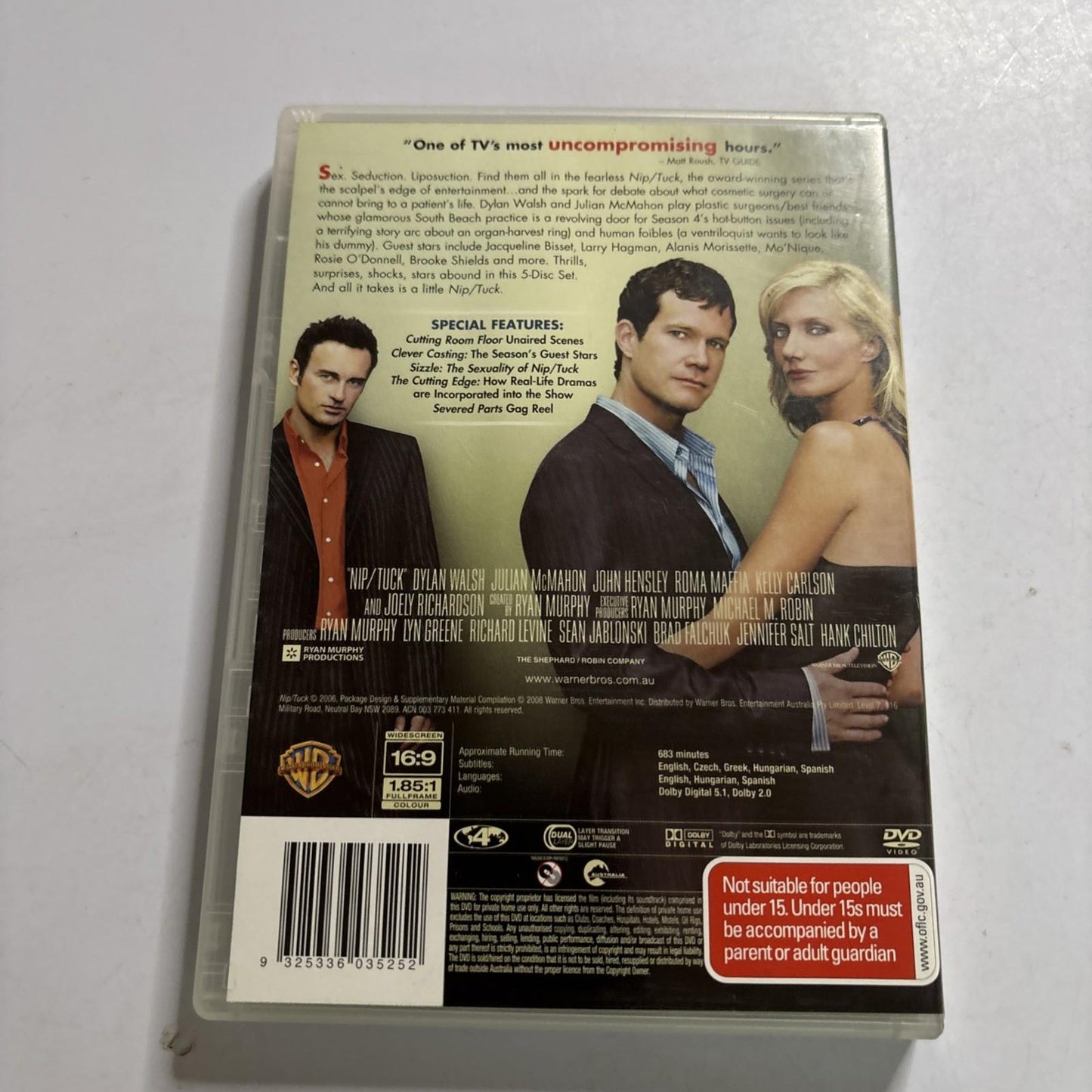 Nip/Tuck - Season 4 (DVD, 2006) Region 4 Dylan Walsh, Julian McMahon