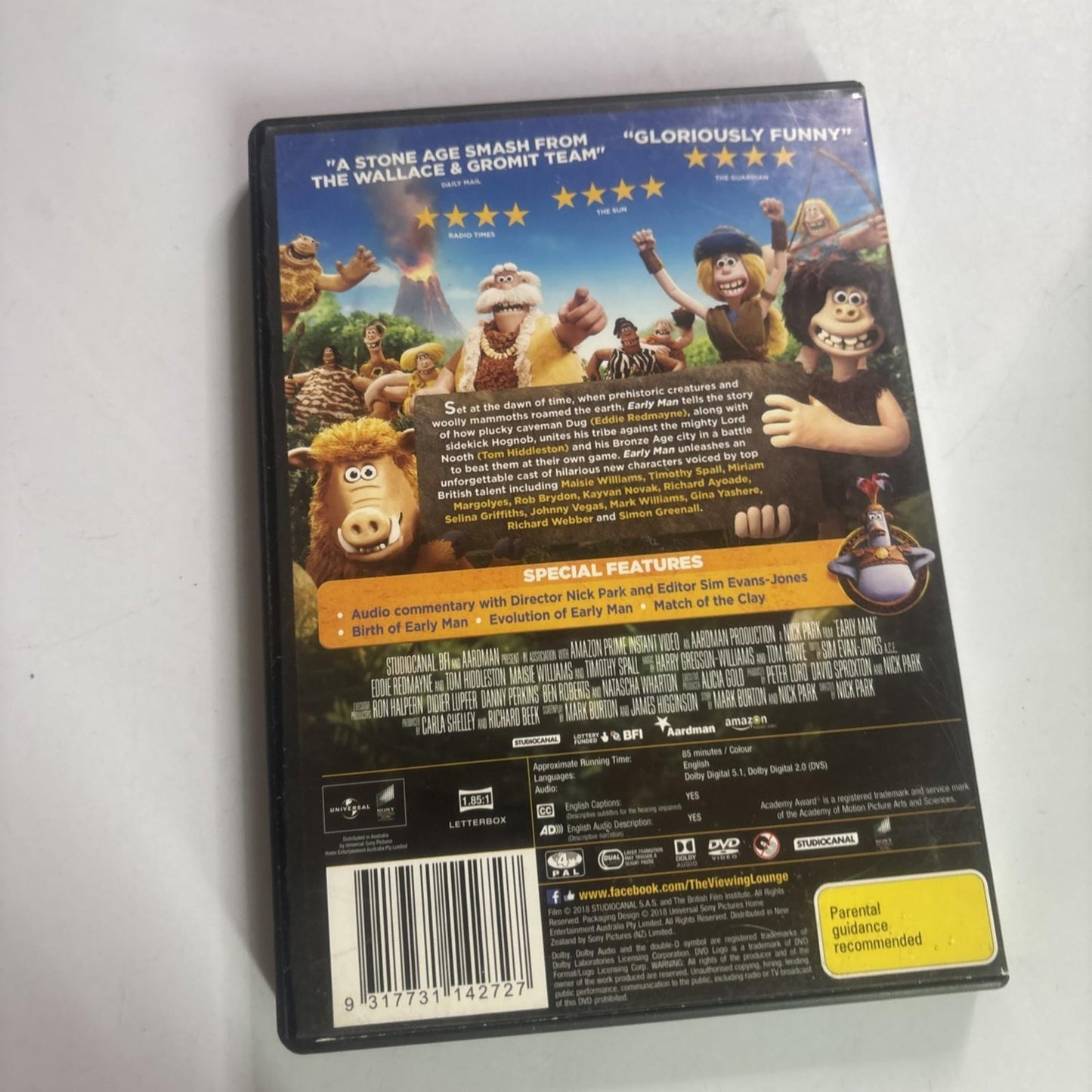 Early Man (DVD, 2018) Richard Ayoade, Richard Webber Region 4