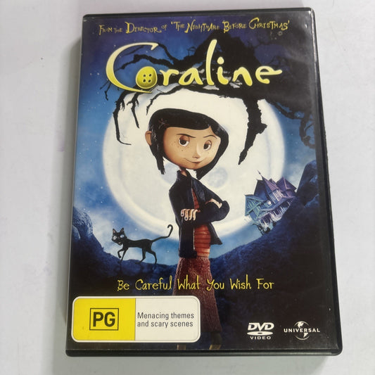 Coraline (DVD, 2009) Dawn French, Robert Bailey Jr, Keith David Region 4