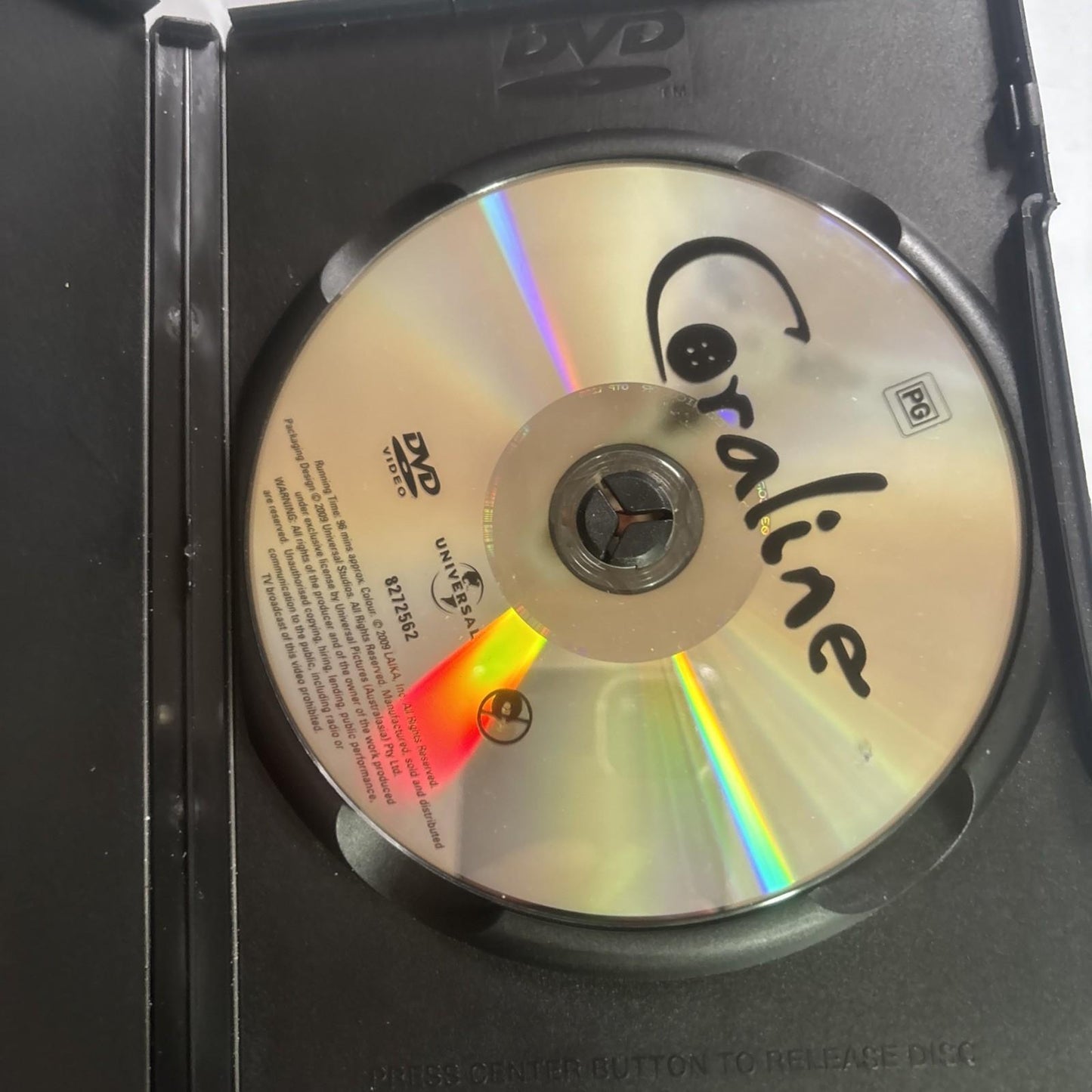 Coraline (DVD, 2009) Dawn French, Robert Bailey Jr, Keith David Region 4