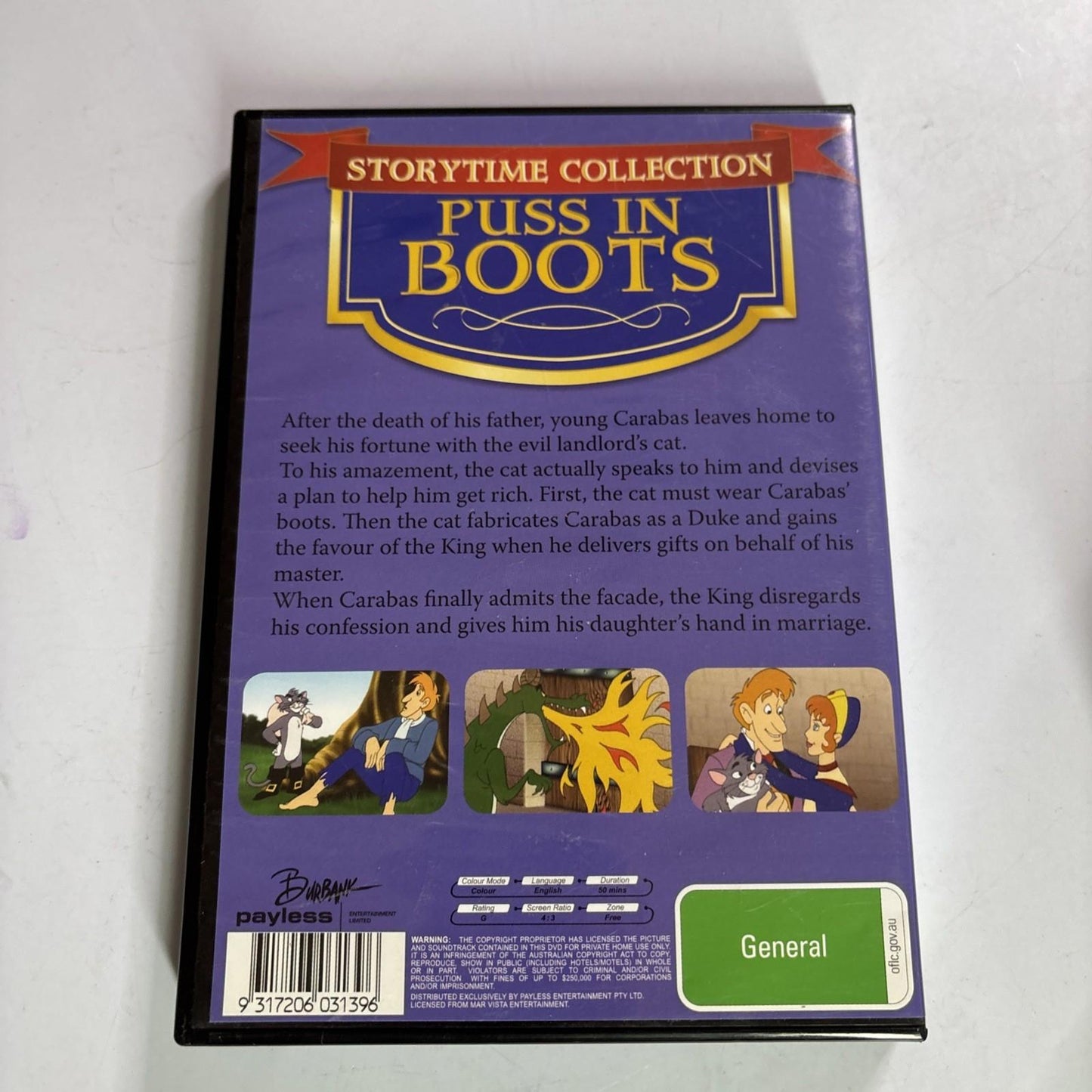 Puss In Boots Storytime Collection DVD All Region NEW
