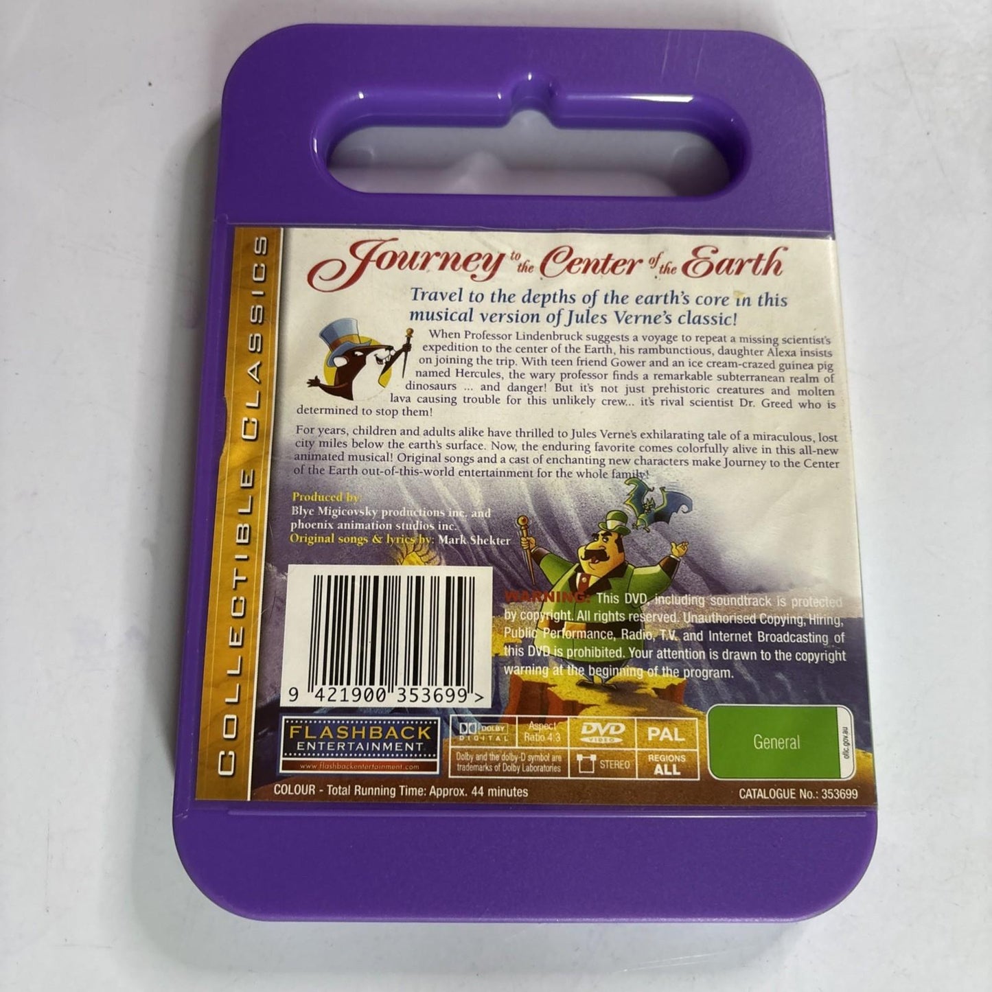 Journey to the Center of the Earth (DVD, 1996) Animation All Regions