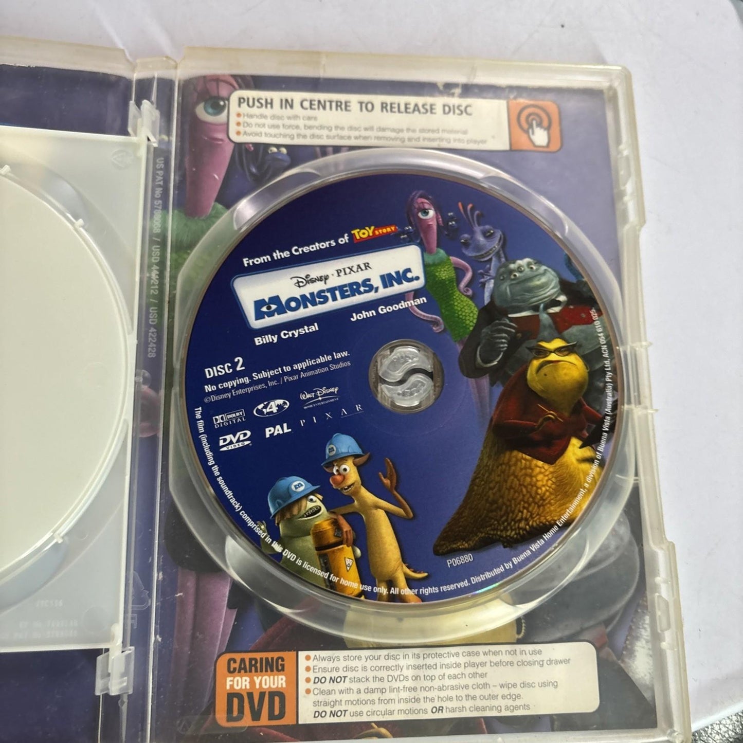 Monsters, Inc. (DVD, 2001) Region 4