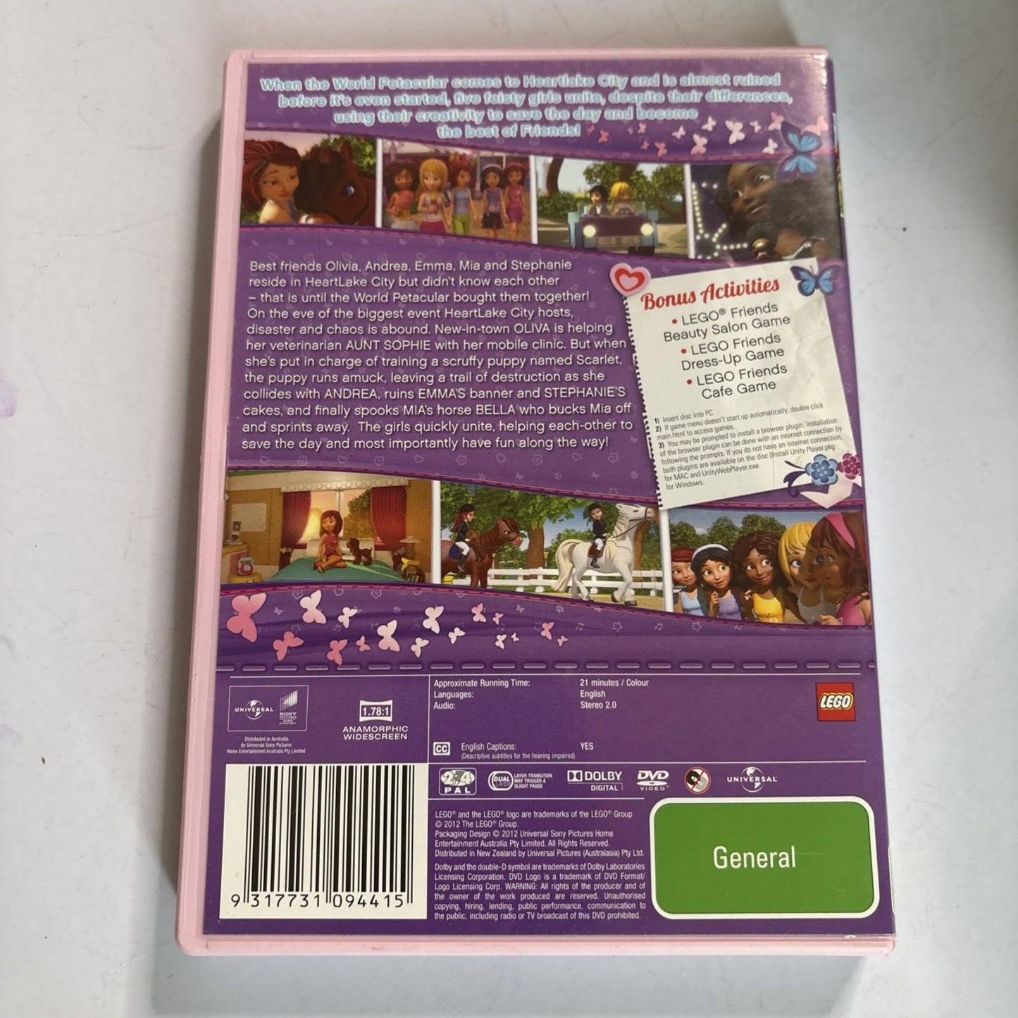 Lego Friends - New Girl In Town (DVD, 2012) Region 4,2