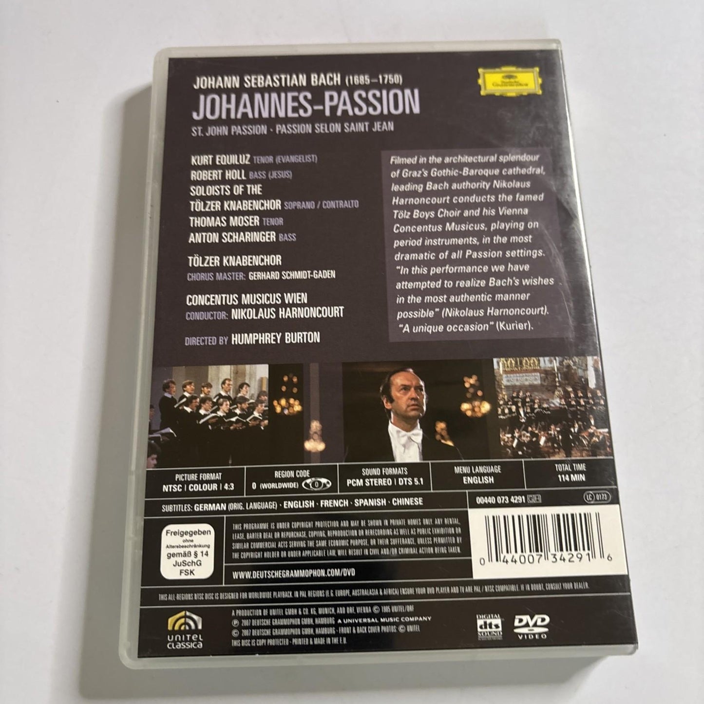 Bach: Johannes - Passion by Nikolaus Harnoncourt (DVD, 2007) All Regions