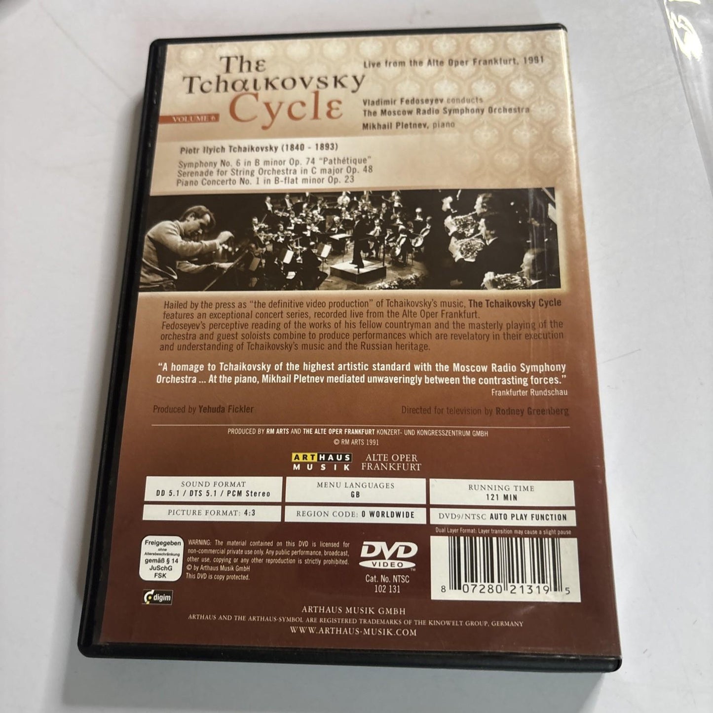 Tchaikovsky: Symphony No. 6; Serenade for Strings; Piano Concerto No. 1 DVD