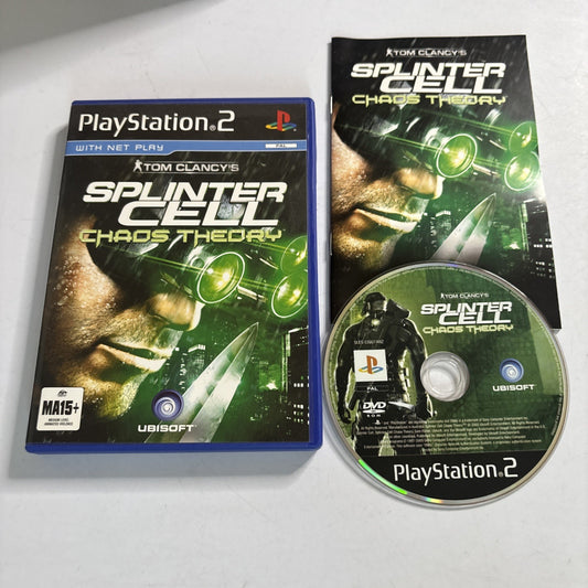 Splinter Cell Chaos Theory PS2 Sony PlayStation Game PAL Manual