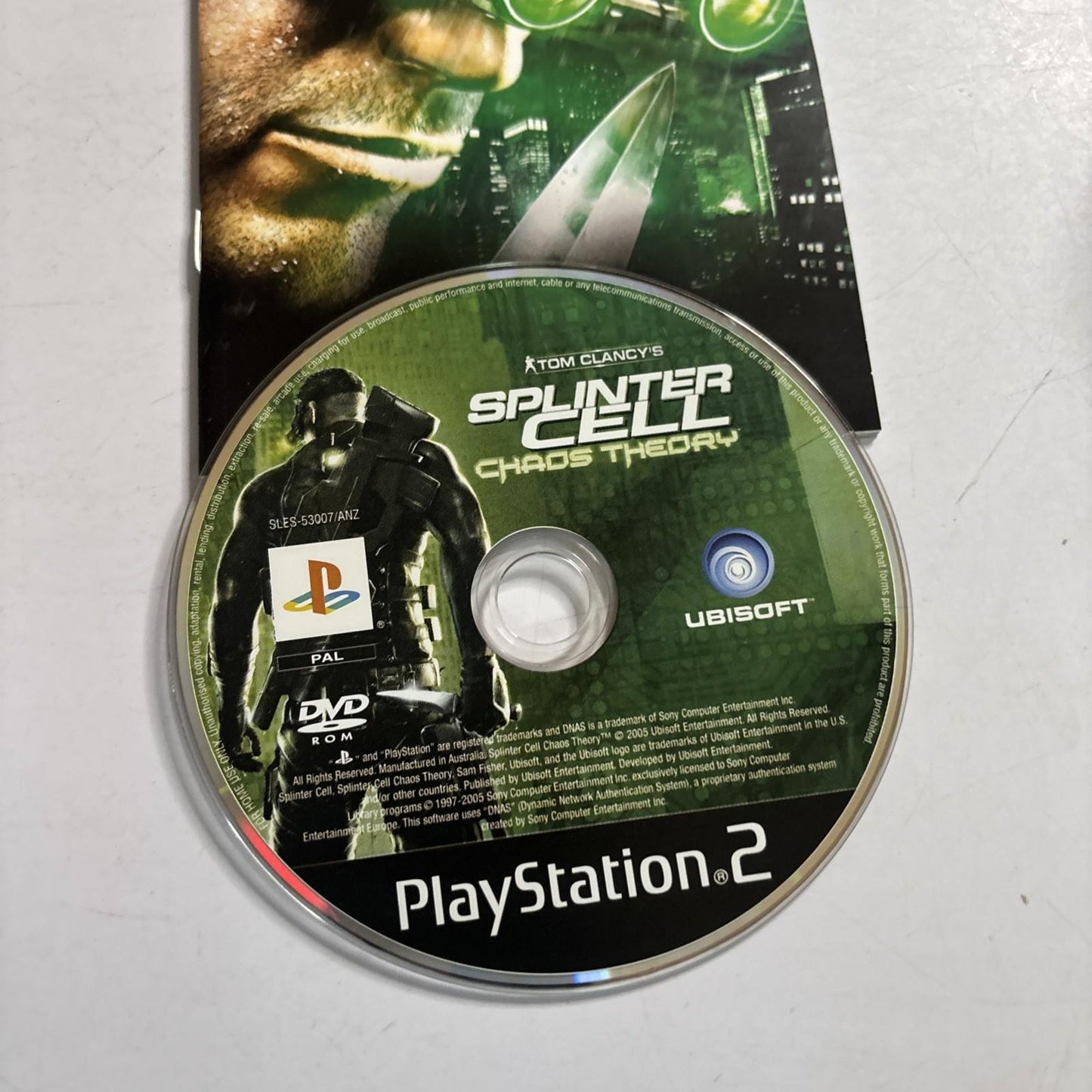 Splinter Cell Chaos Theory PS2 Sony PlayStation Game PAL Manual