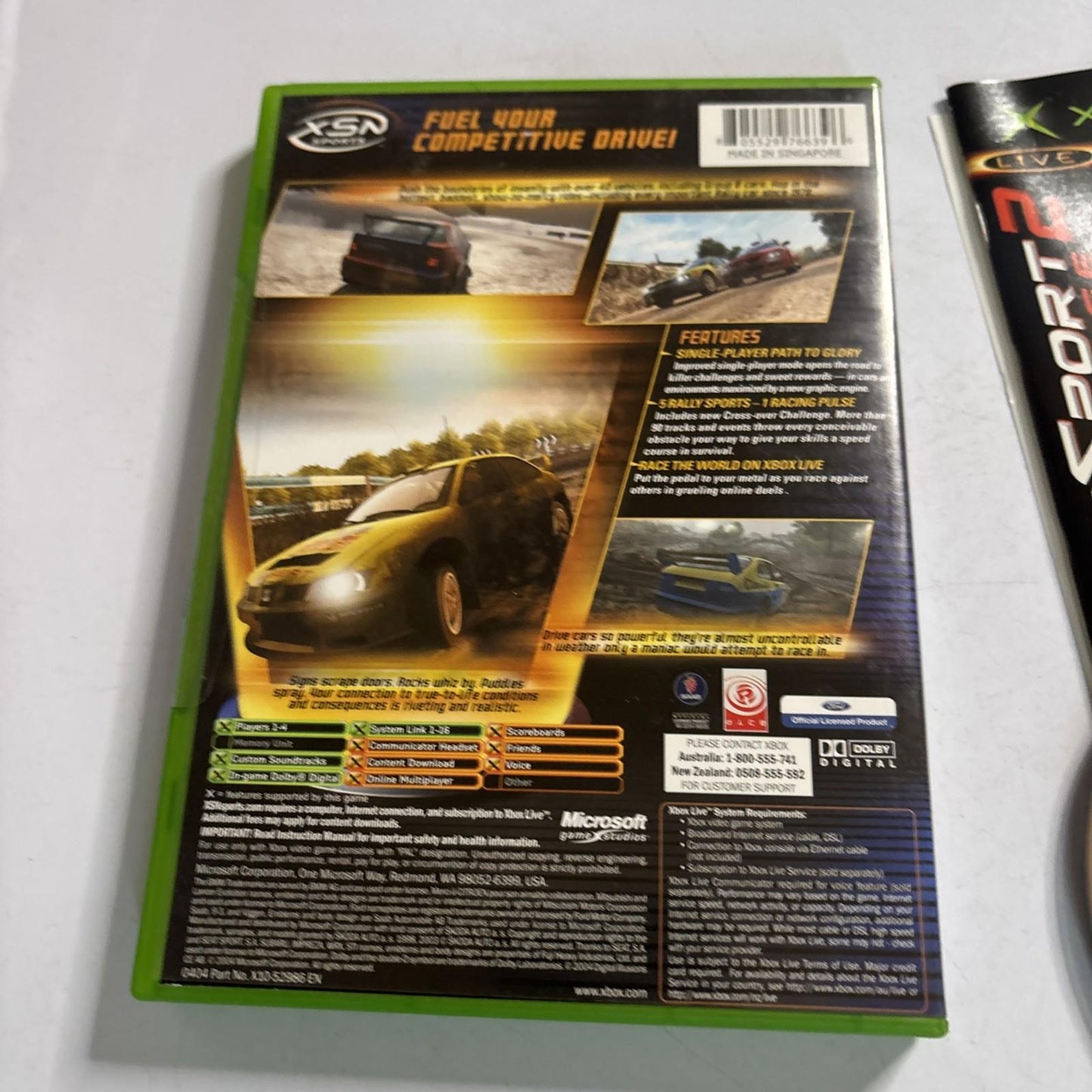 Ralli Sport Challenge 2 - Microsoft XBOX Original - PAL Manual