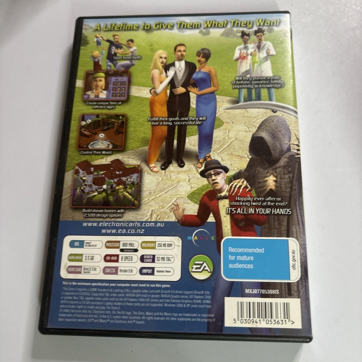 The Sims 2 PC-DVD-Rom Complete With Manual PC & Key Code Windows 98 2000 XP ME