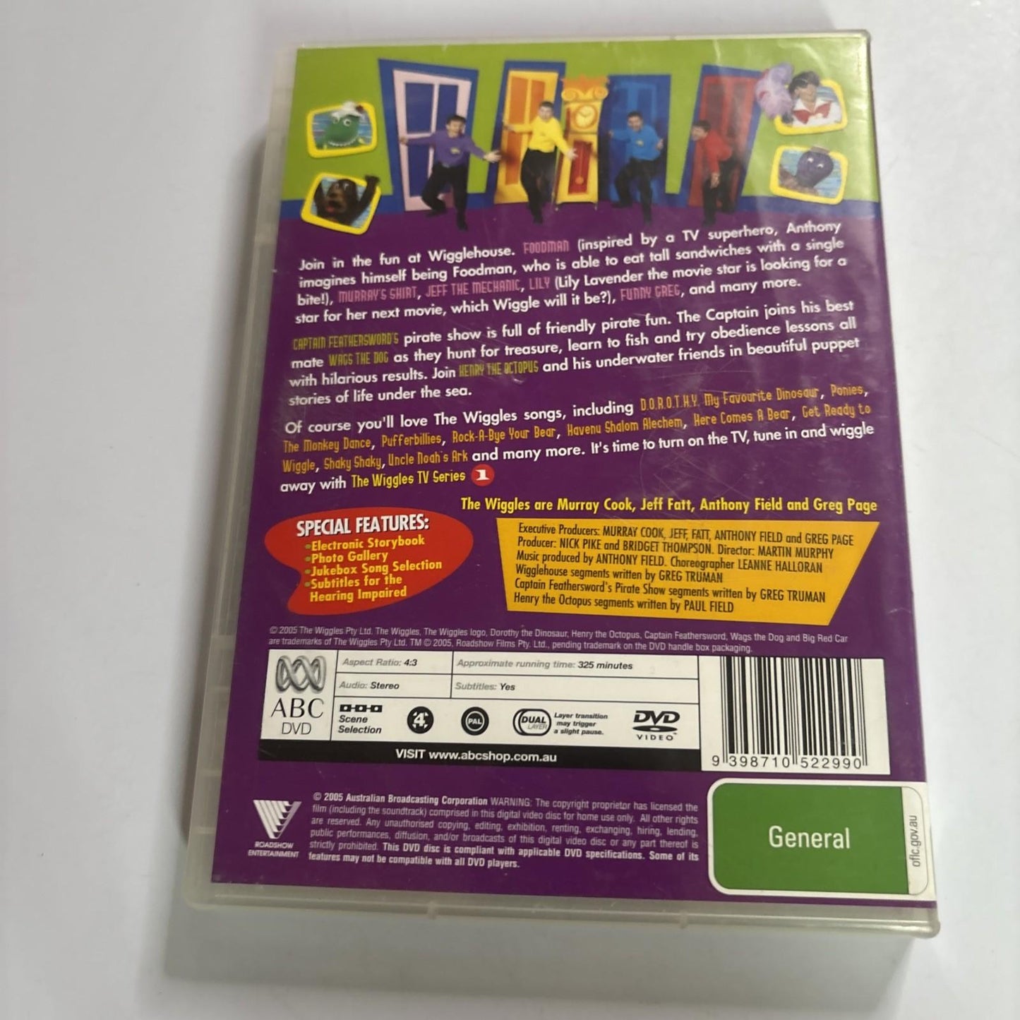 The Wiggles TV Series 1 Collectors Box Set DVD - Region 4 - MISSING DISC 2