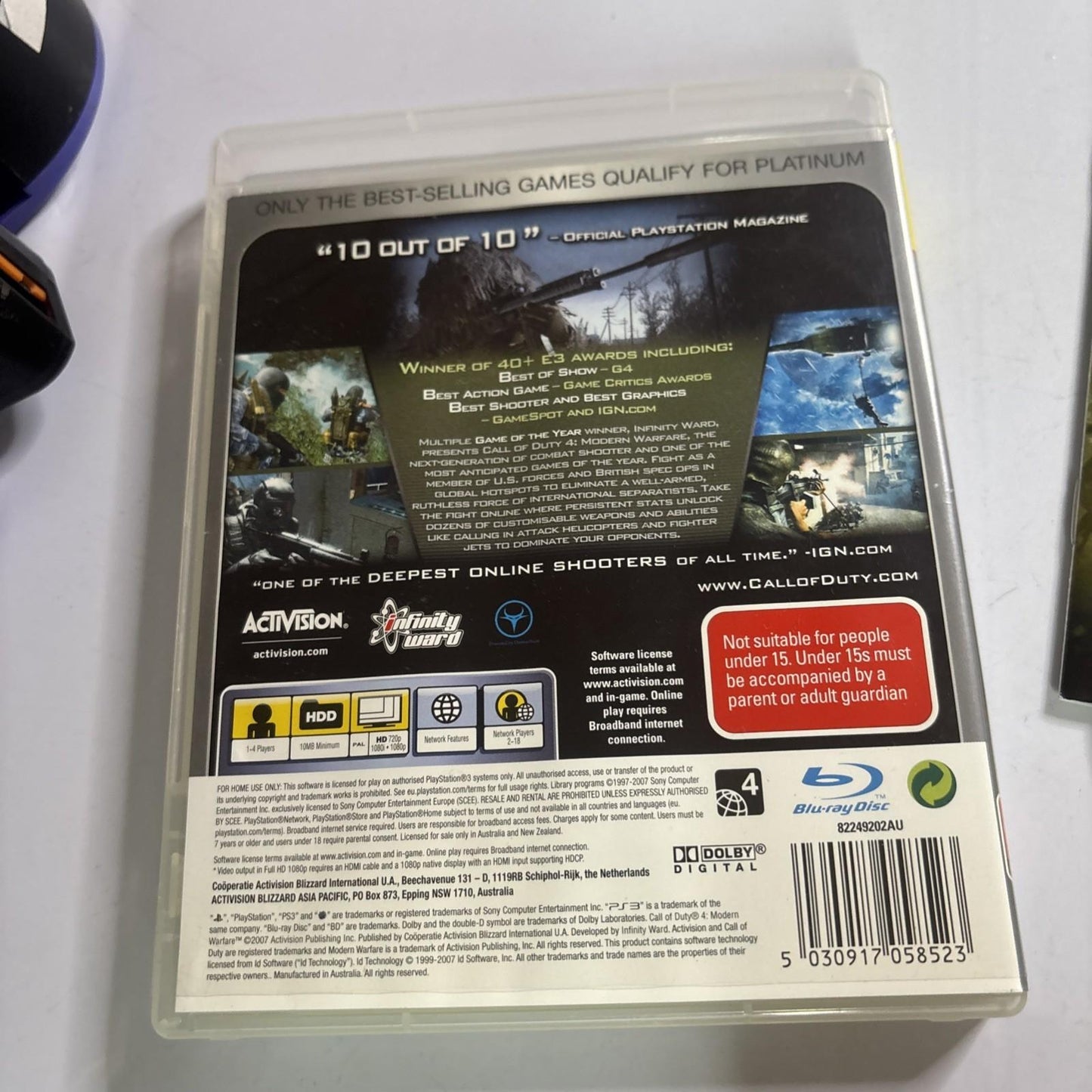 Call Of Duty 4: Modern Warfare (Sony Playstation 3 PS3) Complete With Manual