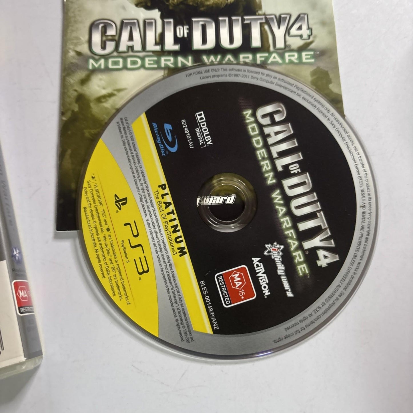 Call Of Duty 4: Modern Warfare (Sony Playstation 3 PS3) Complete With Manual