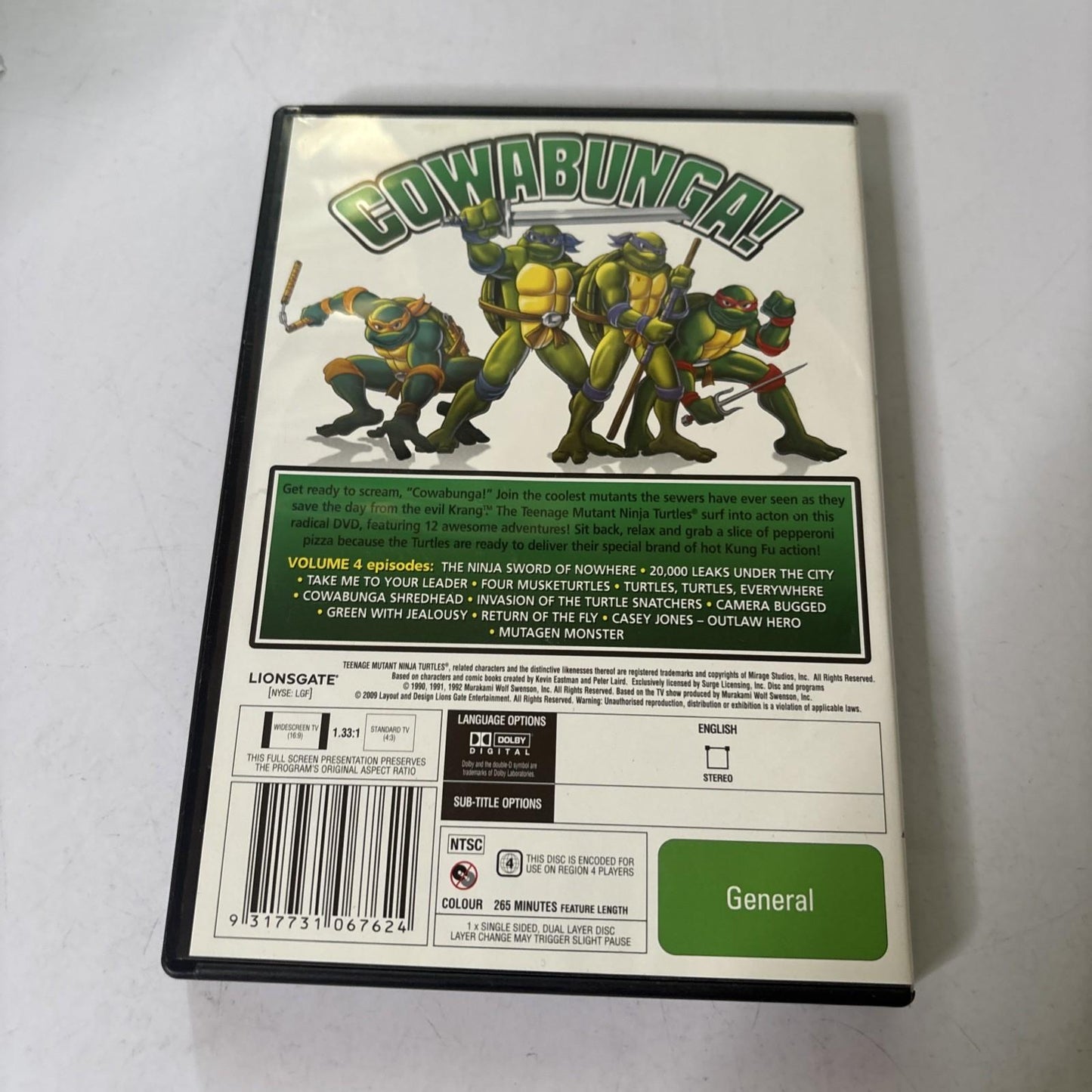 Teenage Mutant Ninja Turtles : Vol 4 (DVD, 2003) Region 4