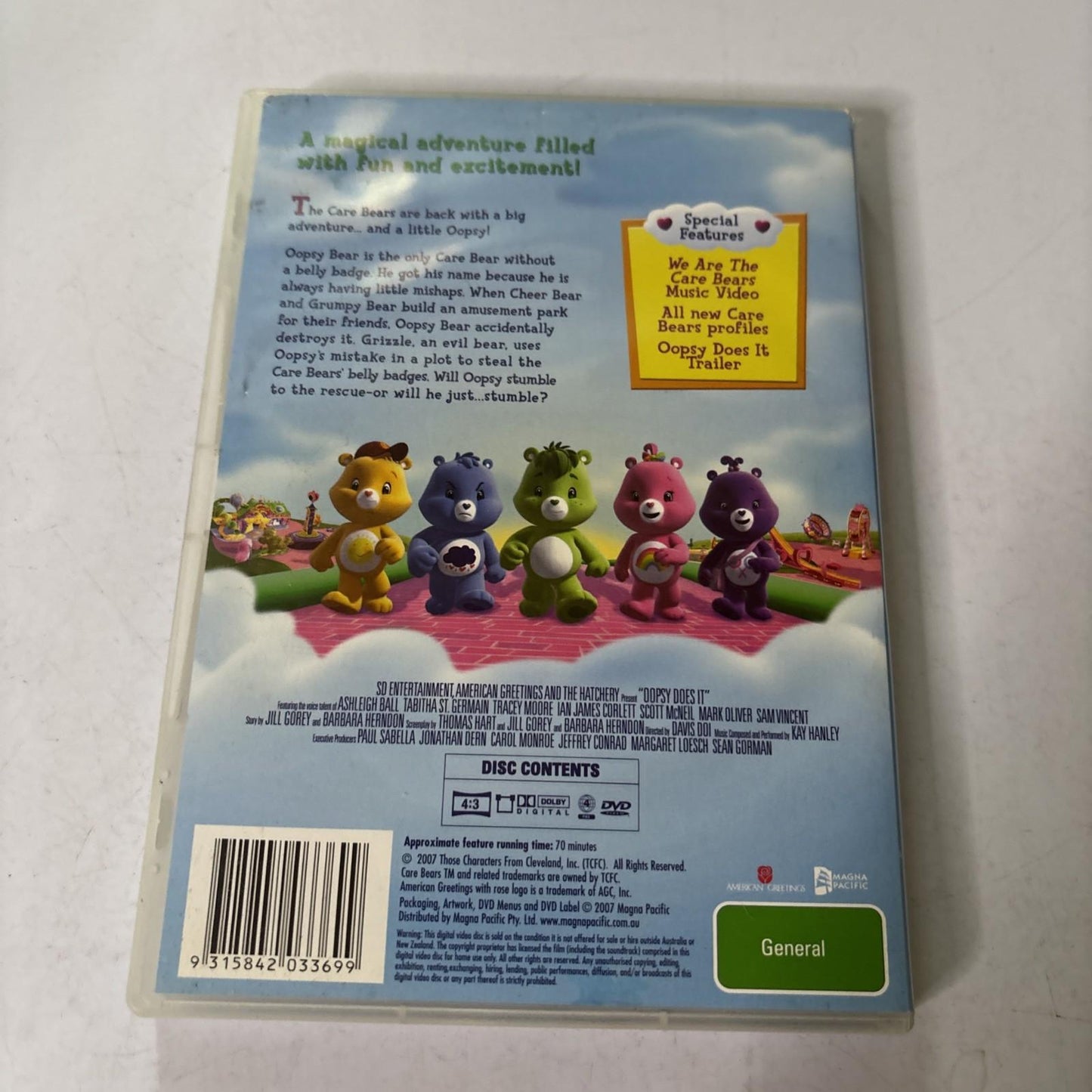 Care Bears - Oopsy Does It! (DVD, 1987) Region 4