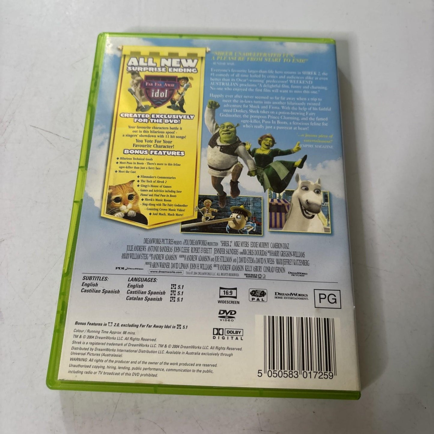 Shrek 2 (DVD, 2004) Cameron Diaz, Eddie Murphy, Mike Myers Region 4,2