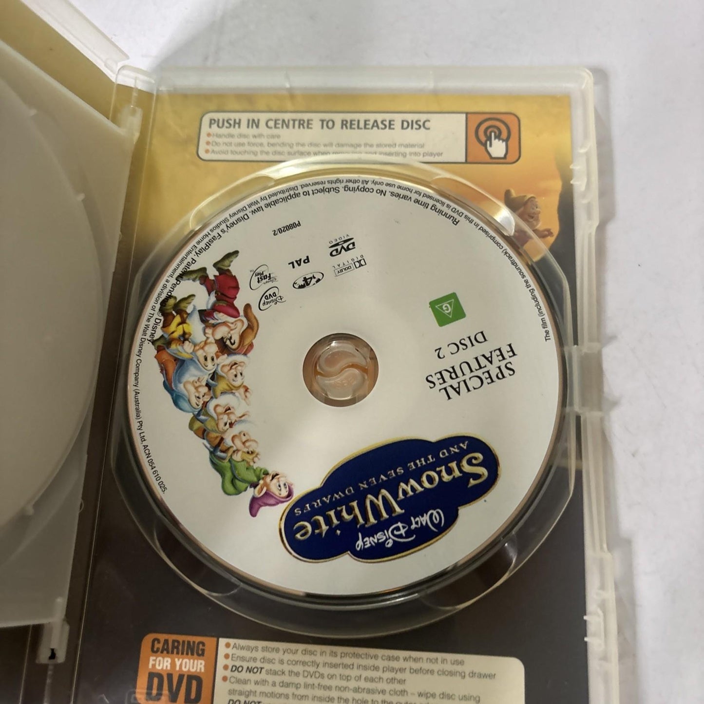 Snow White and the Seven Dwarfs (DVD, 1937) Region 4